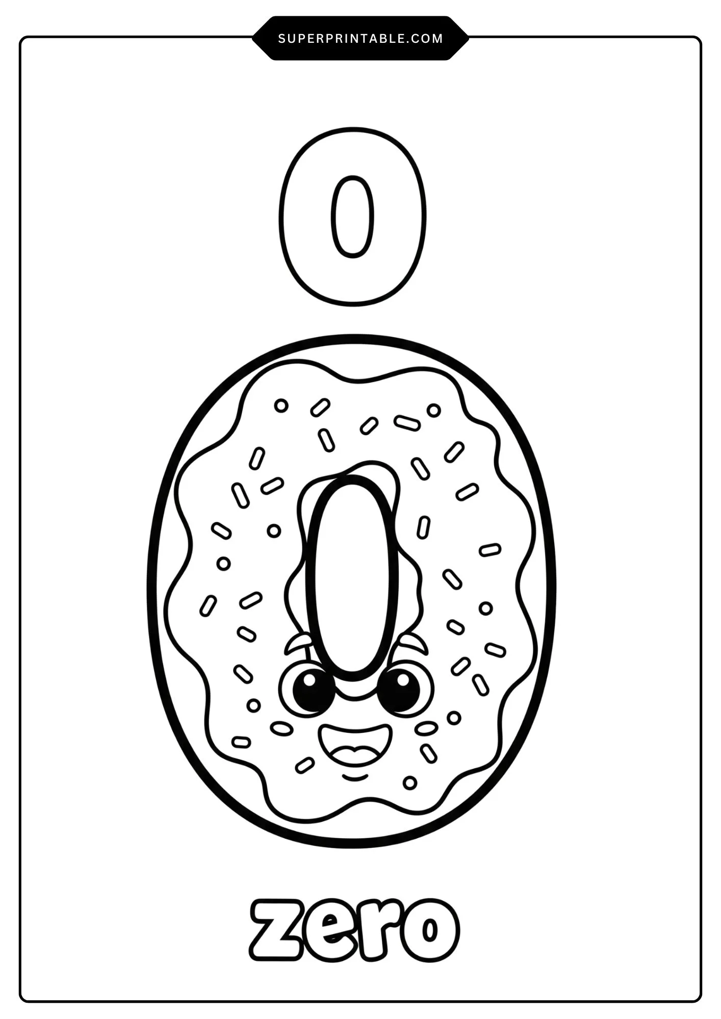 0–9 Numbers Coloring Pages 1