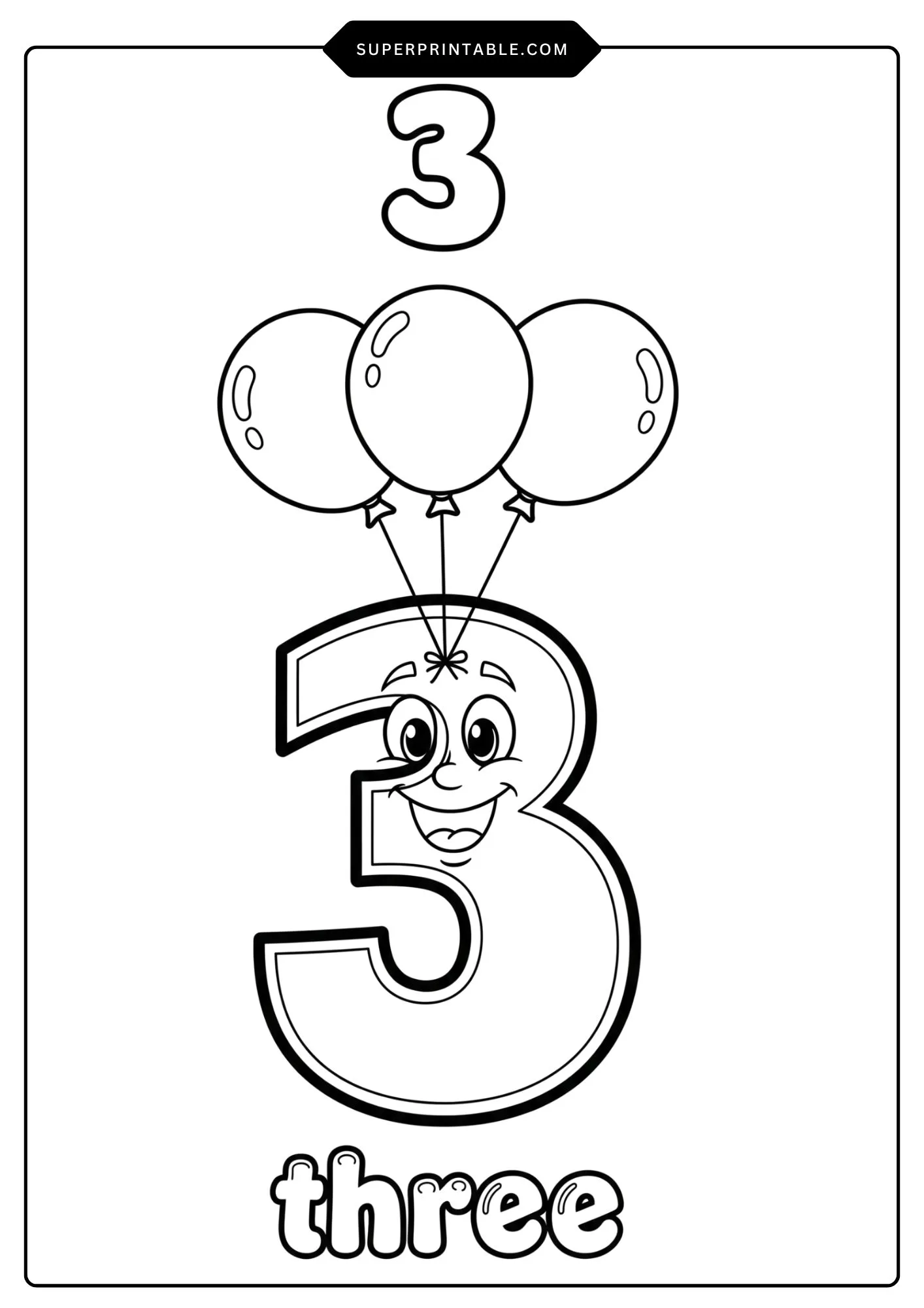 0–9 Numbers Coloring Pages 4