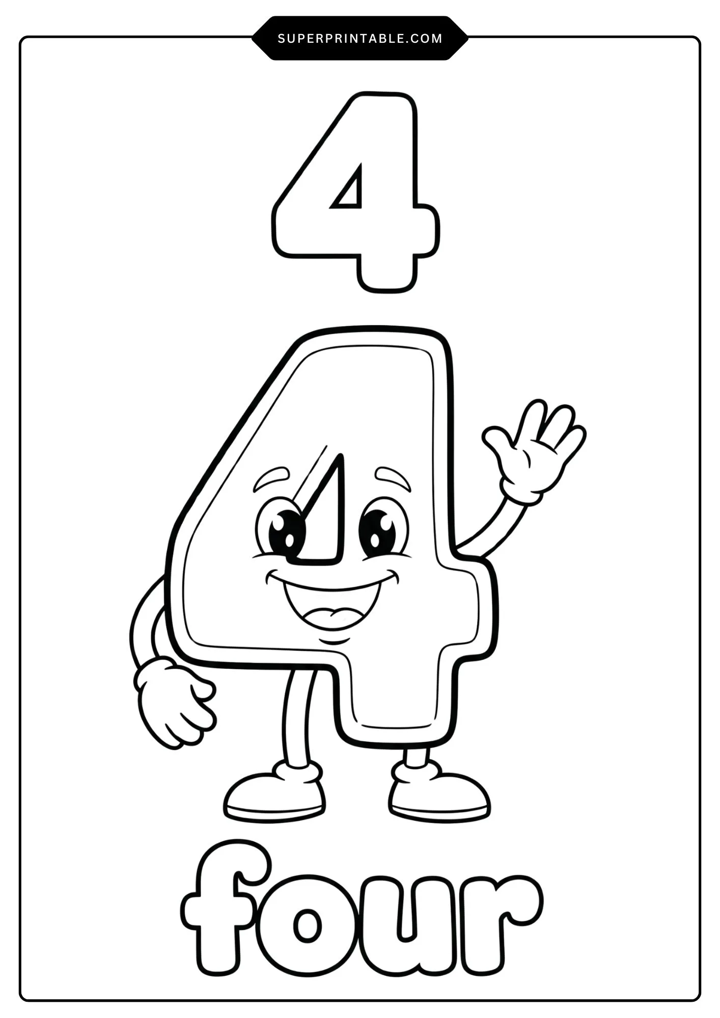 0–9 Numbers Coloring Pages 5