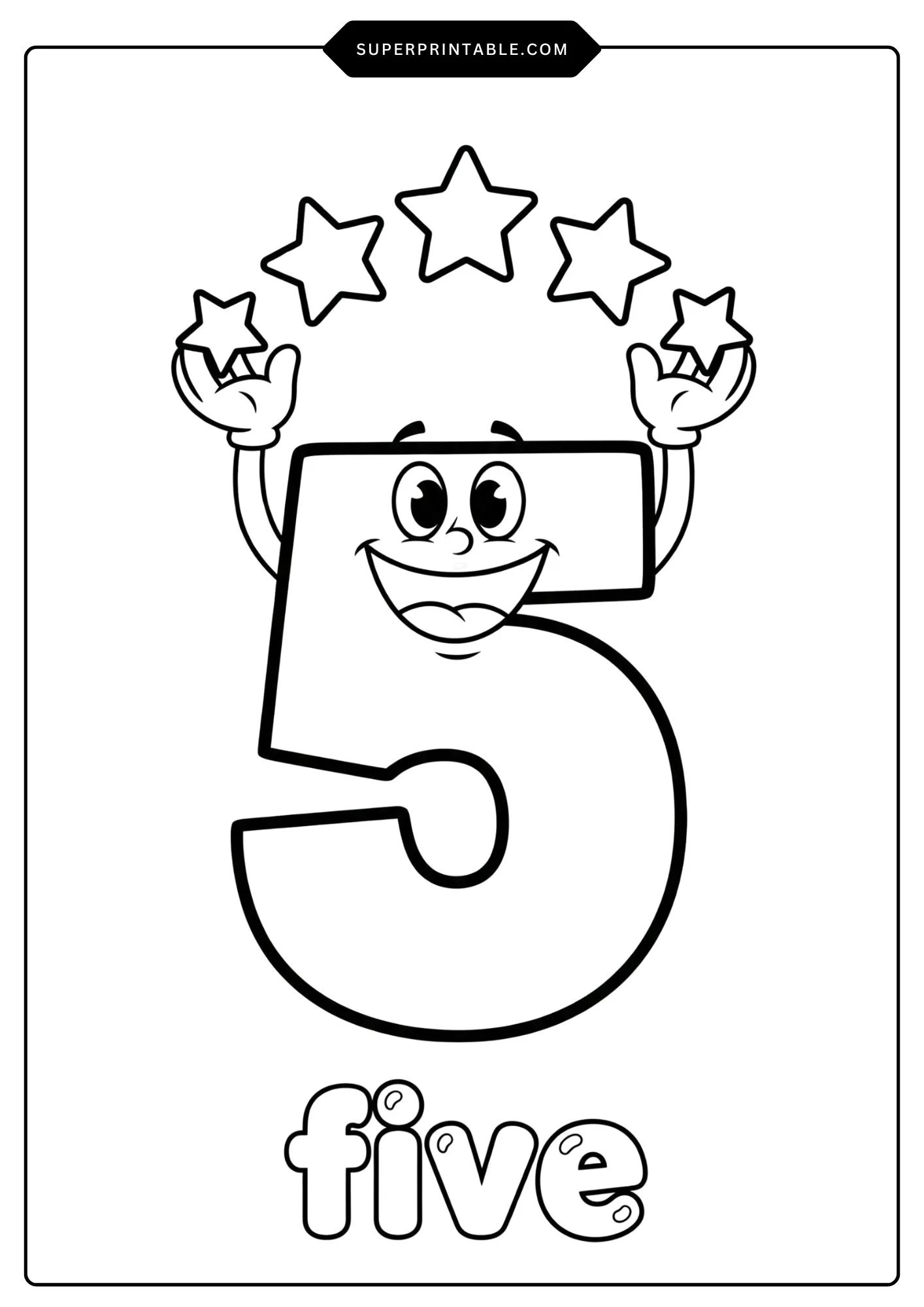 0–9 Numbers Coloring Pages 6