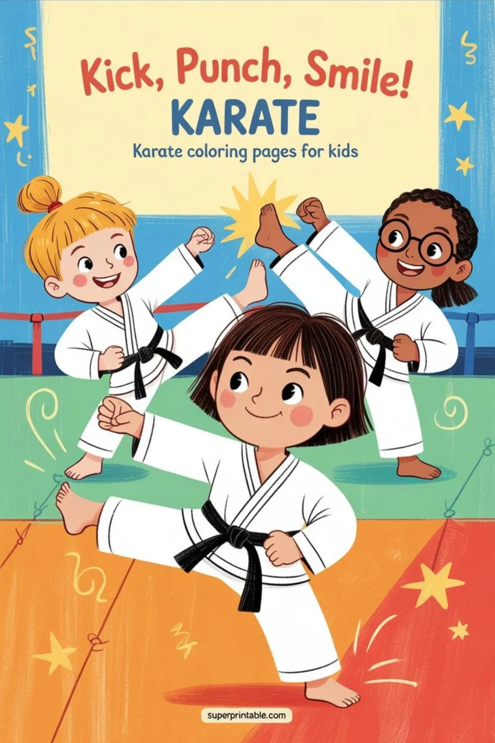 20 Kids Karate Coloring Pages Pinterest Image