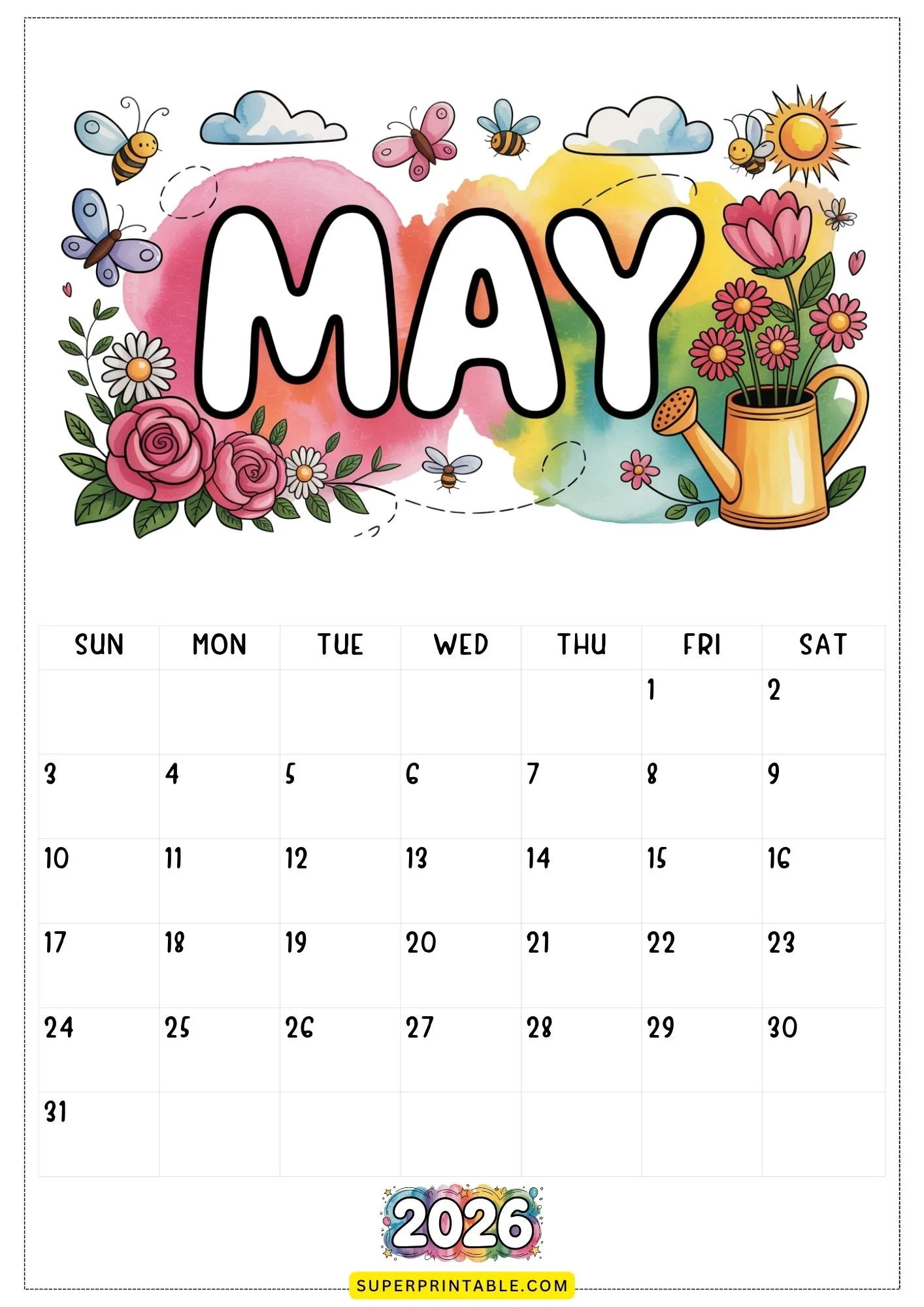 2026 Calendar Printable 5