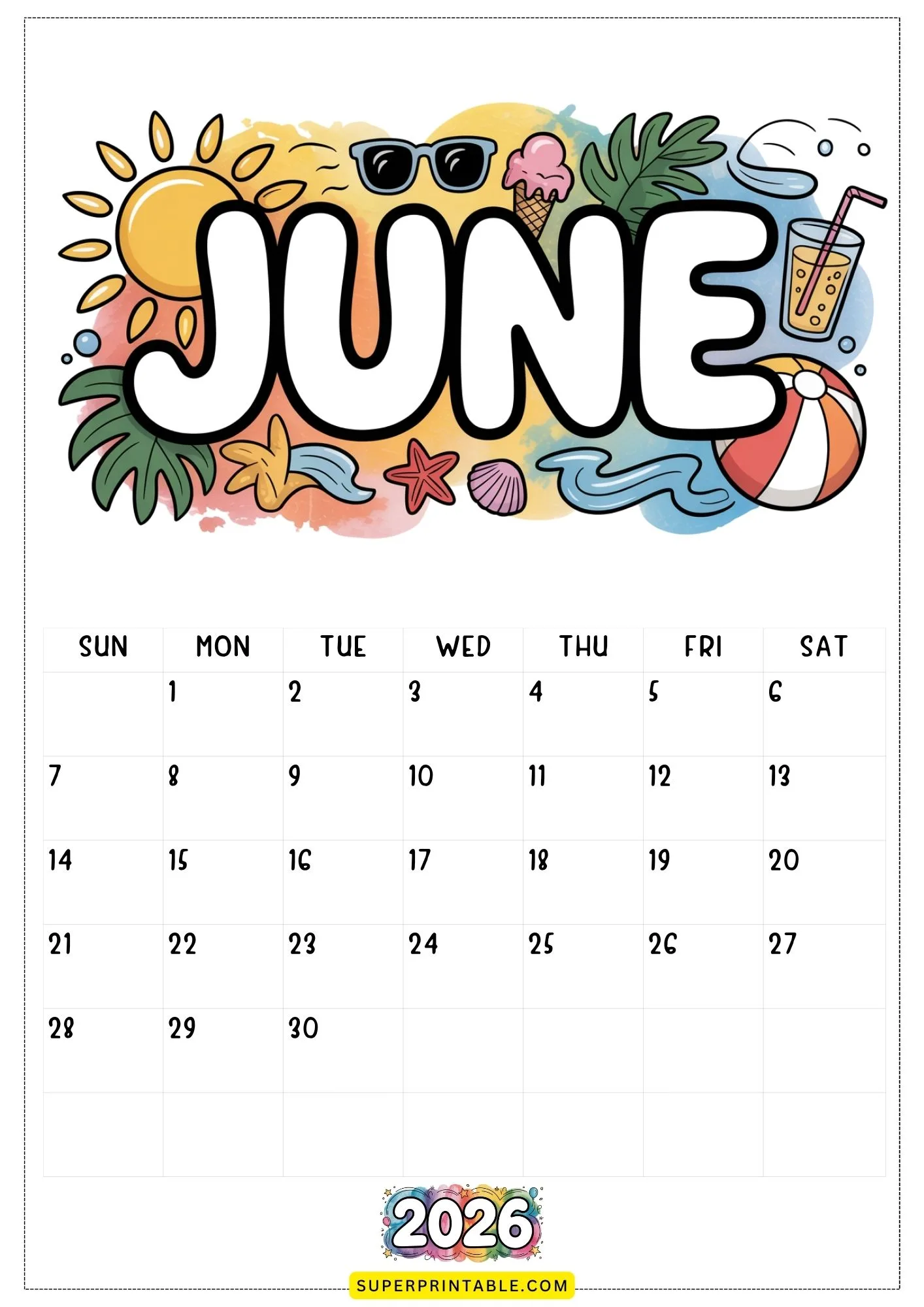 2026 Calendar Printable 6