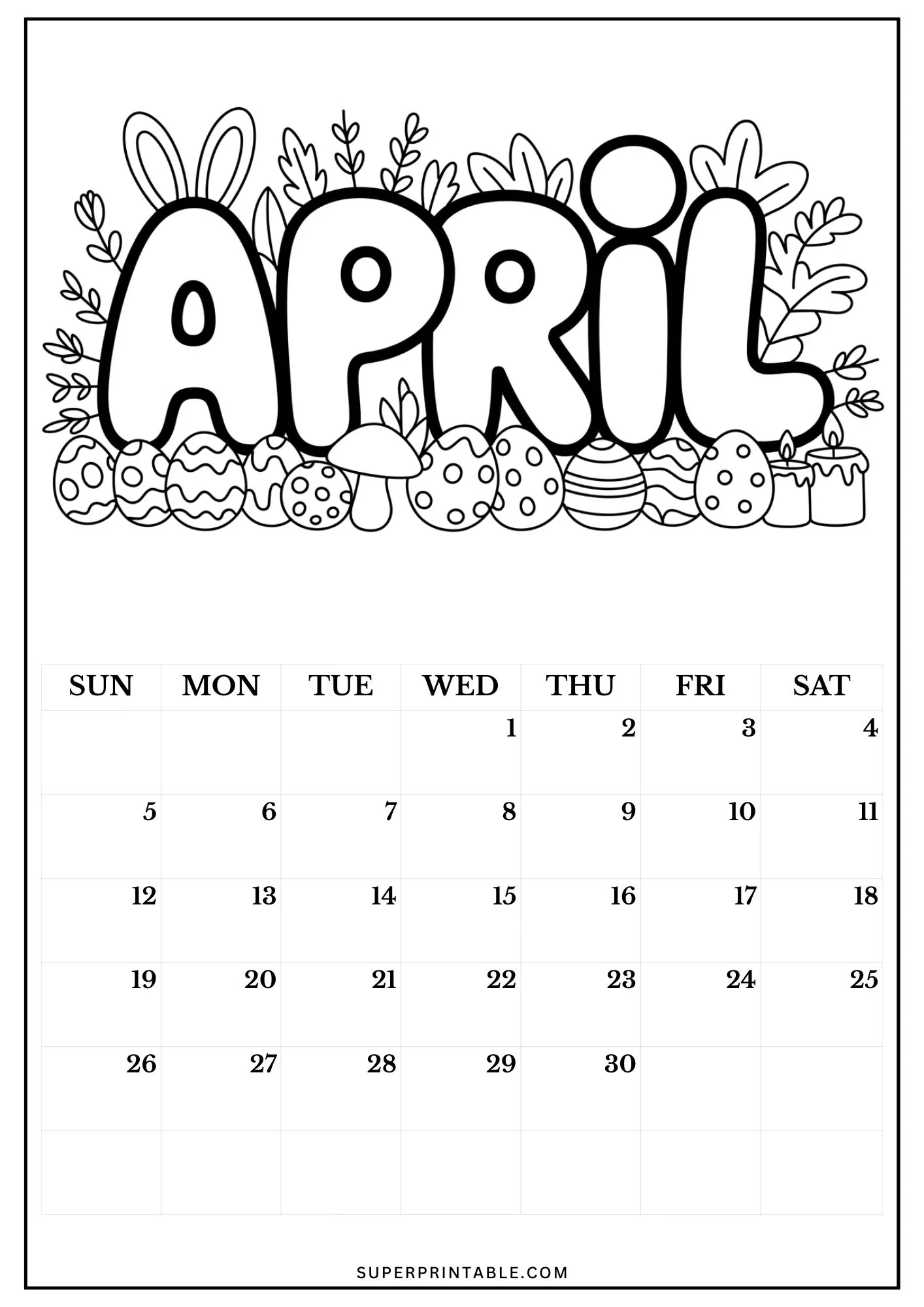 Australian 2026 Calendar Coloring Pages 4