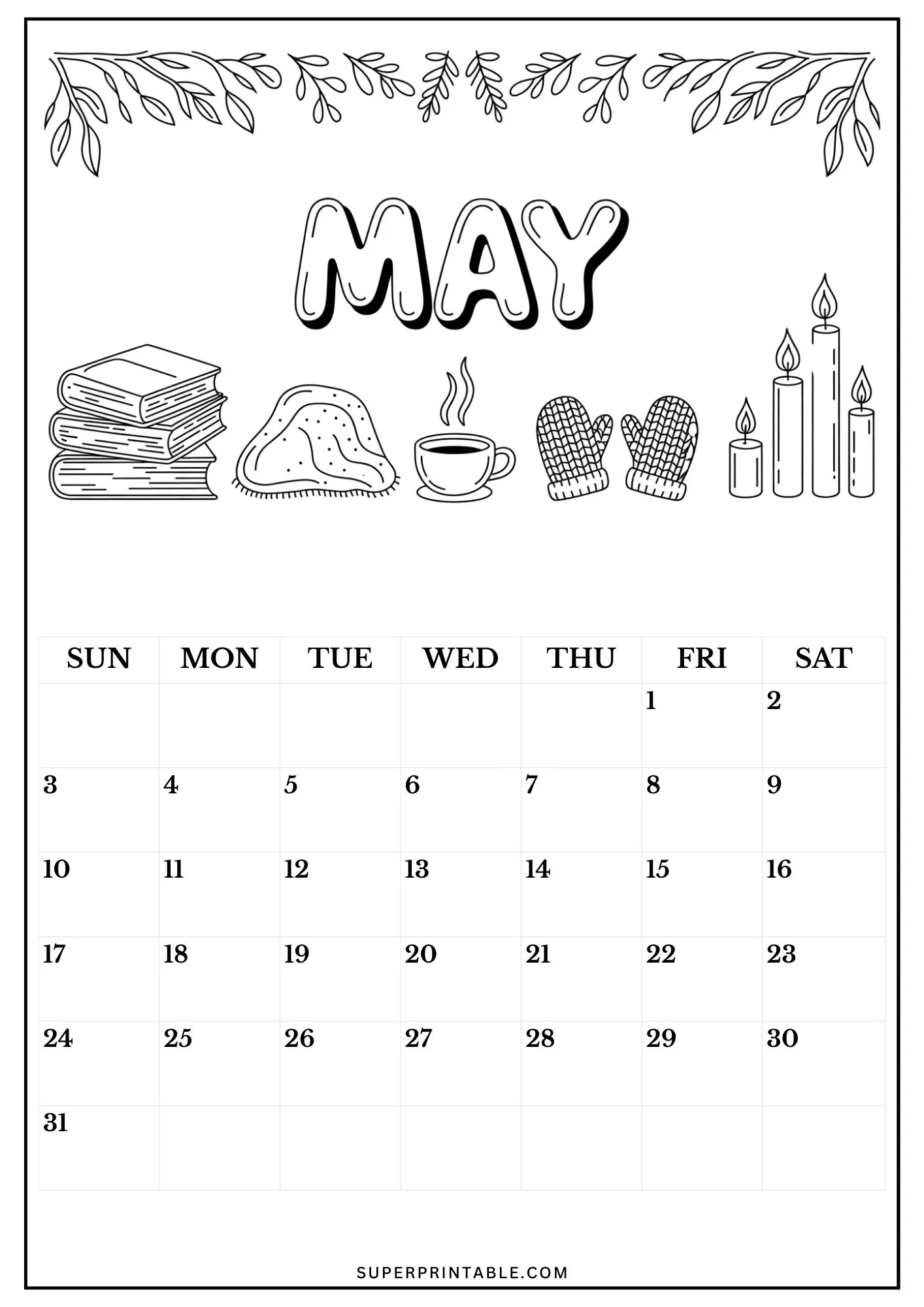 Australian 2026 Calendar Coloring Pages 5
