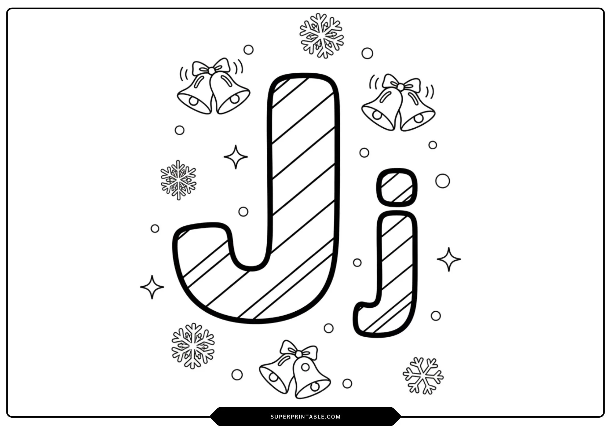 Candy Cane Alphabet Coloring Pages 10
