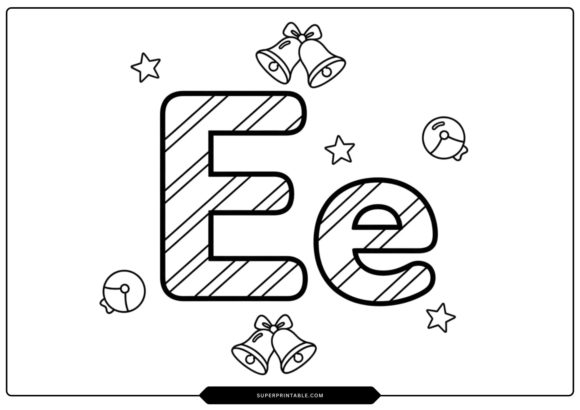 Candy Cane Alphabet Coloring Pages 5