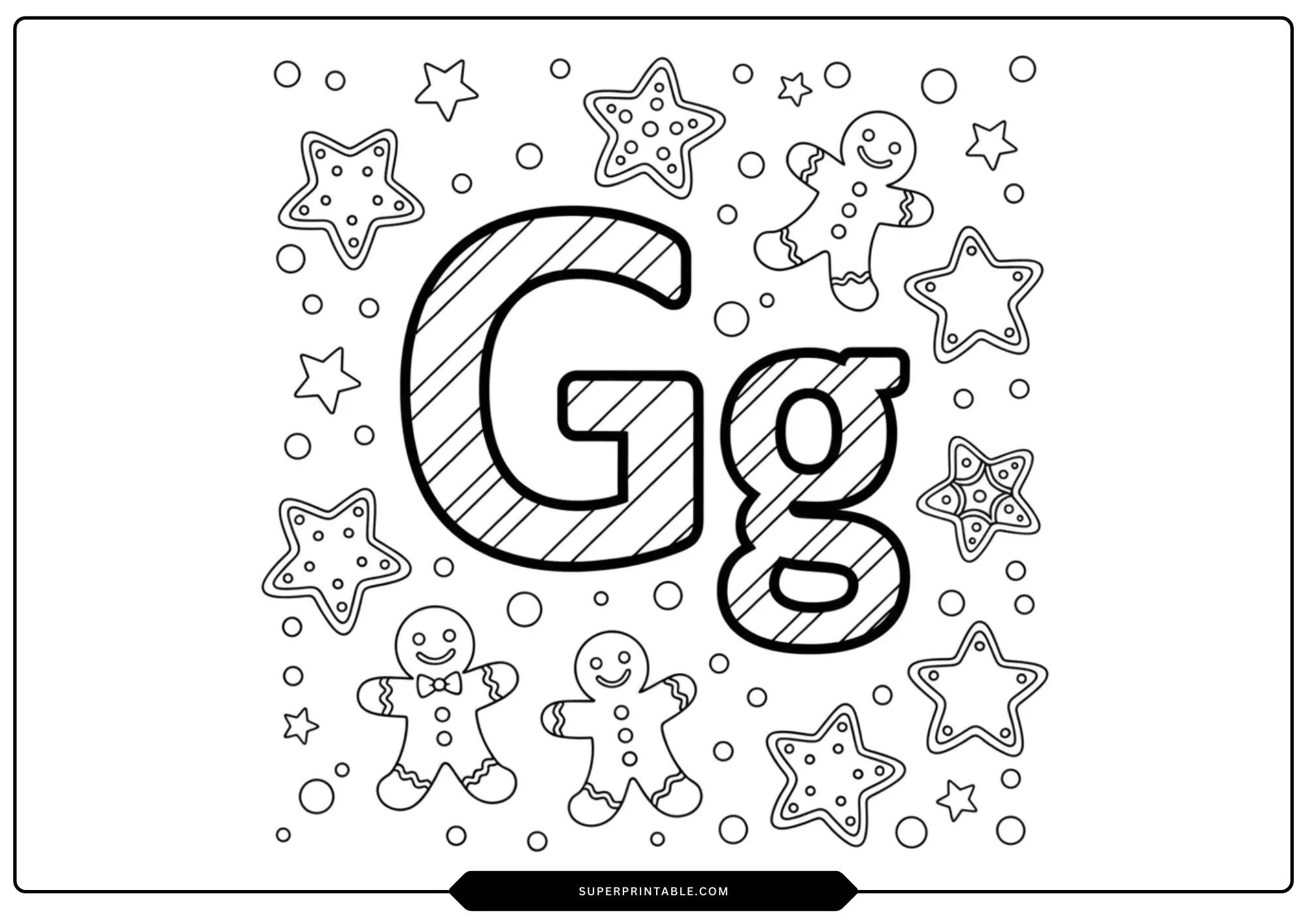 Candy Cane Alphabet Coloring Pages 7