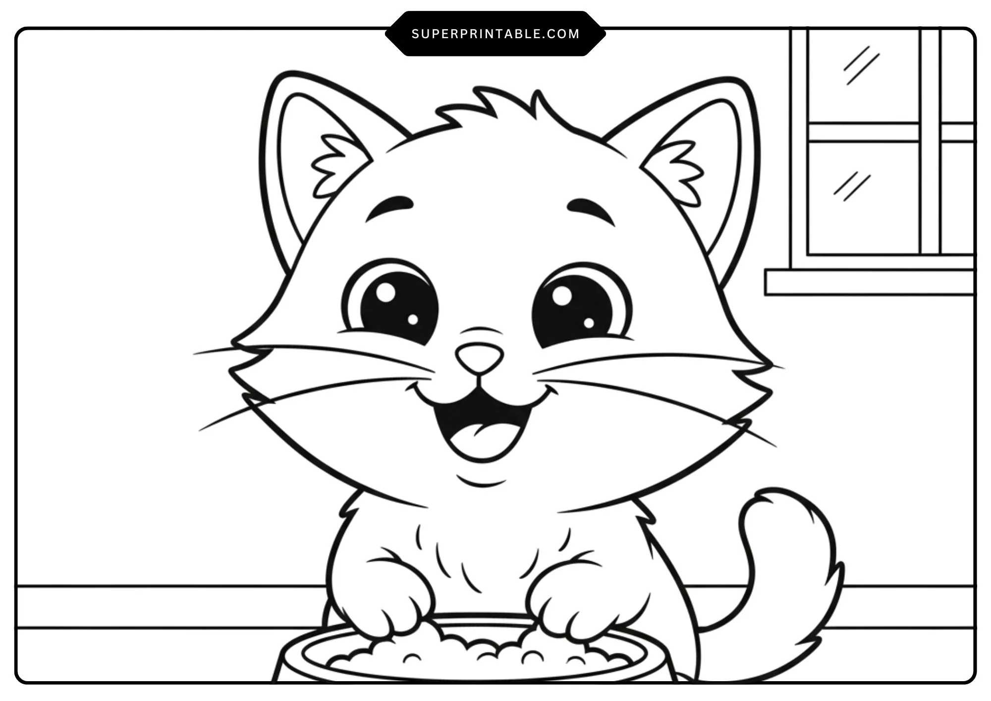 Cat's Love Coloring Pages 8