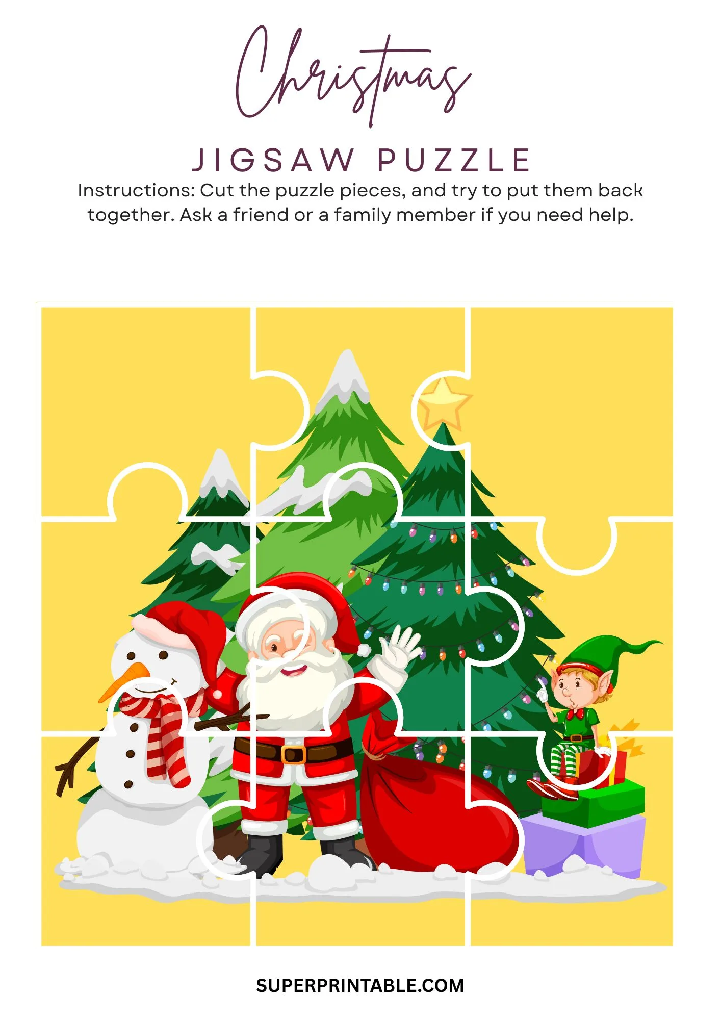 Christmas Jigsaw Puzzle Activity 1