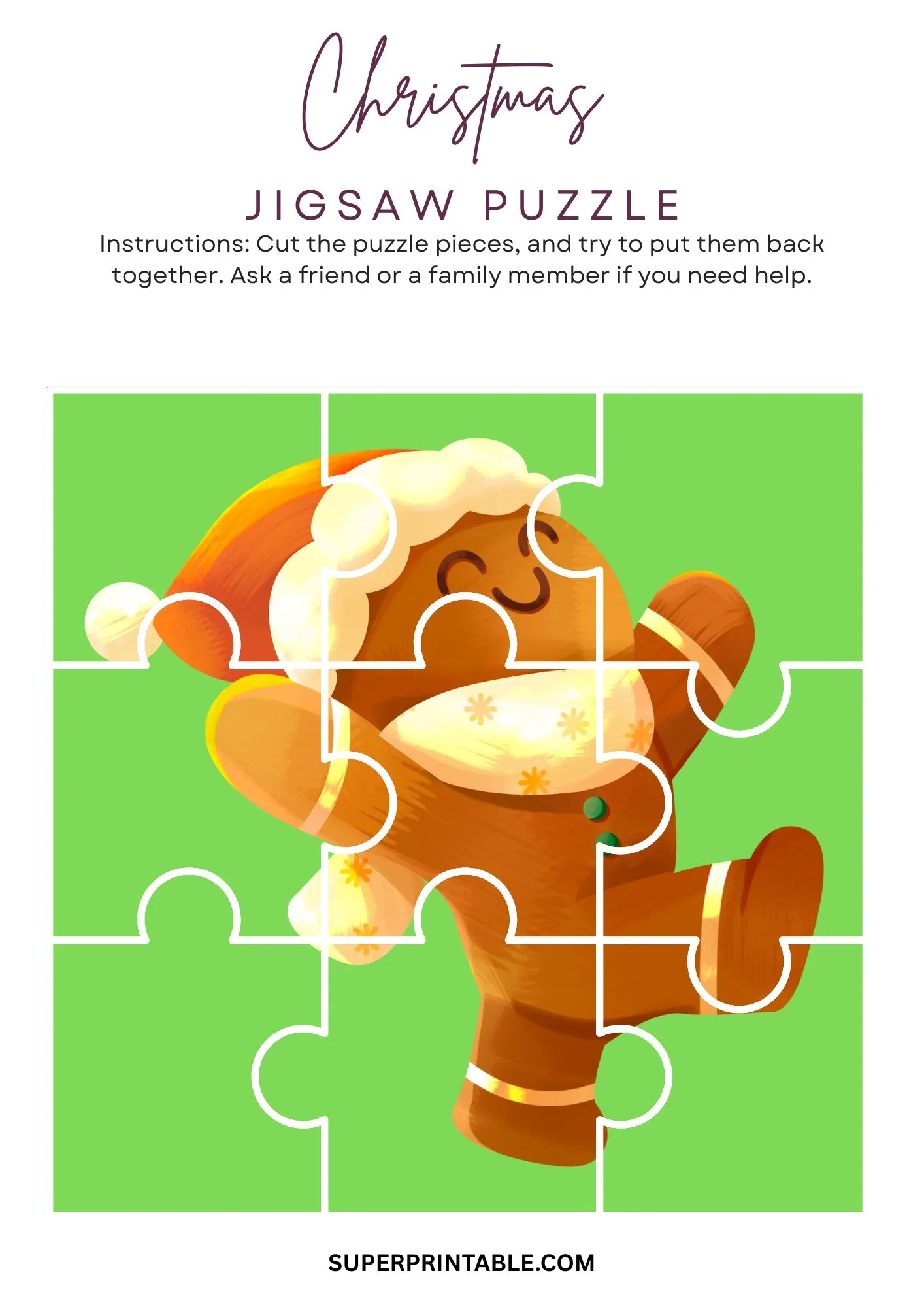 Christmas Jigsaw Puzzle Activity 2