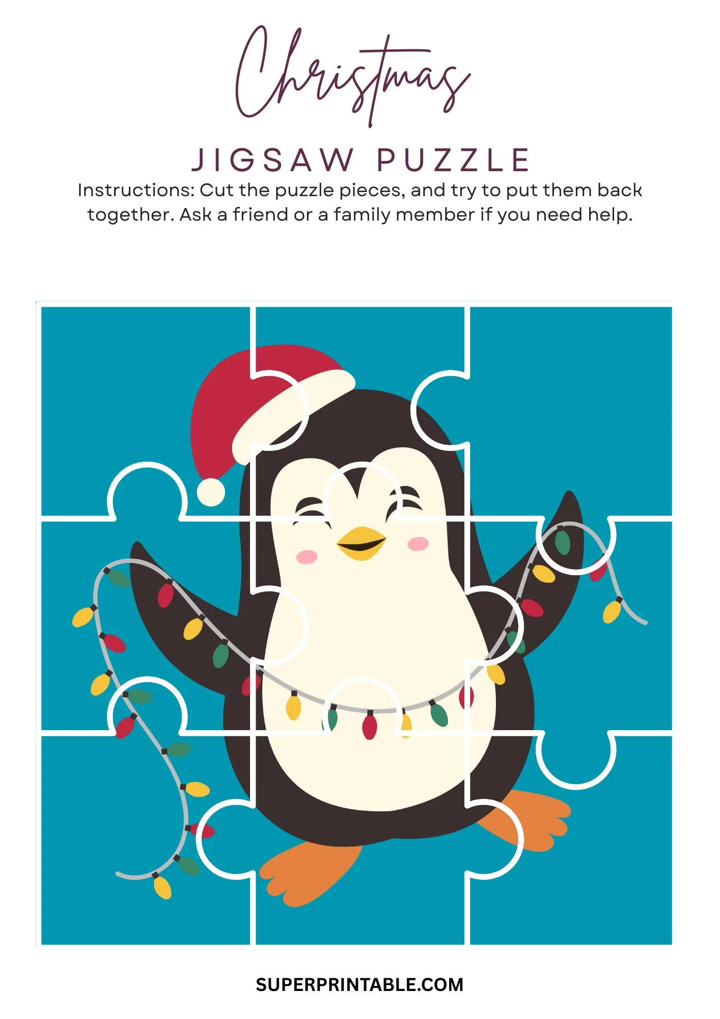 Christmas Jigsaw Puzzle Activity 3