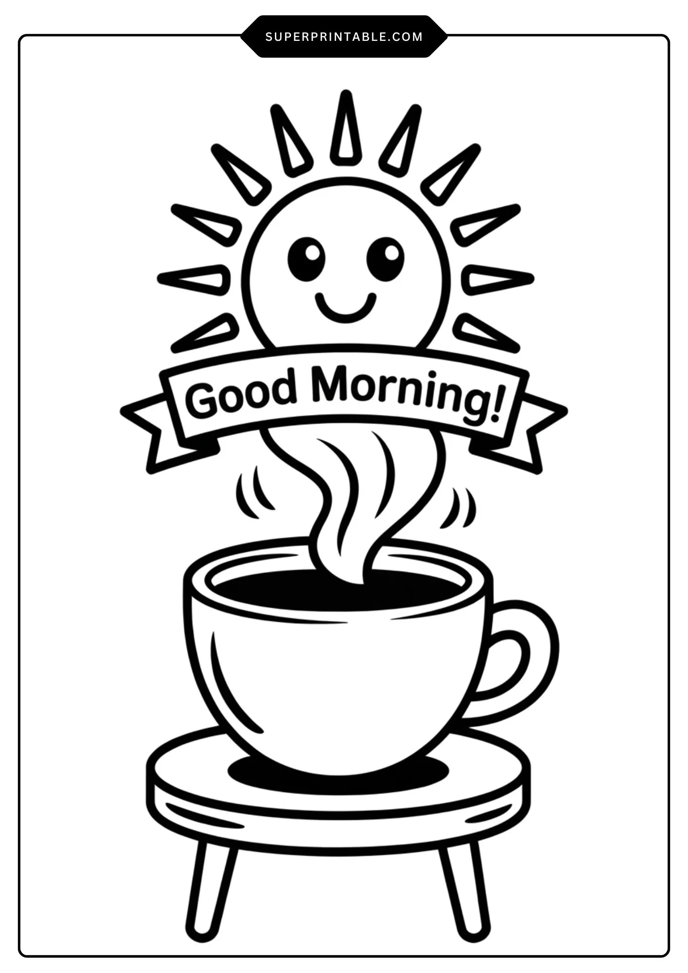 Coffee Mug Coloring Pages 3