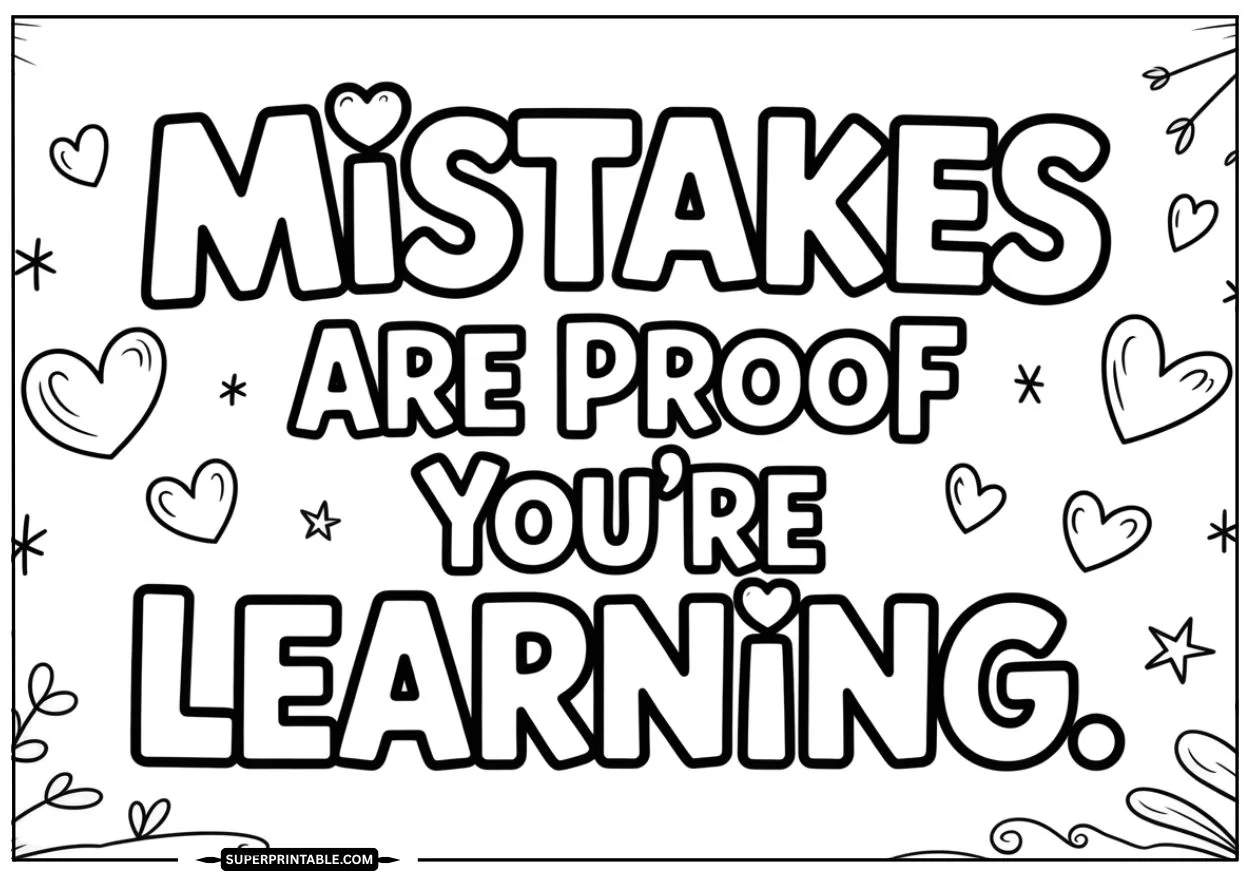 Colorful Words of Encouragement Coloring Pages 2