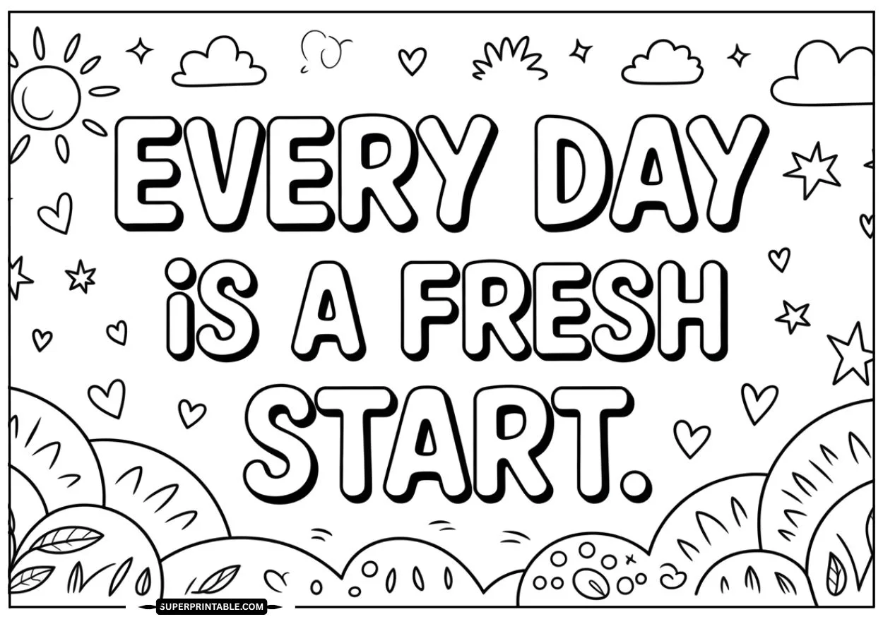 Colorful Words of Encouragement Coloring Pages 3