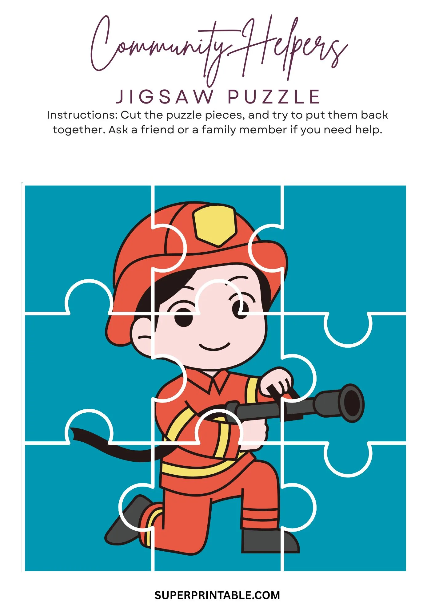 Community Helpers Jigsaw Puzzle Activity 1