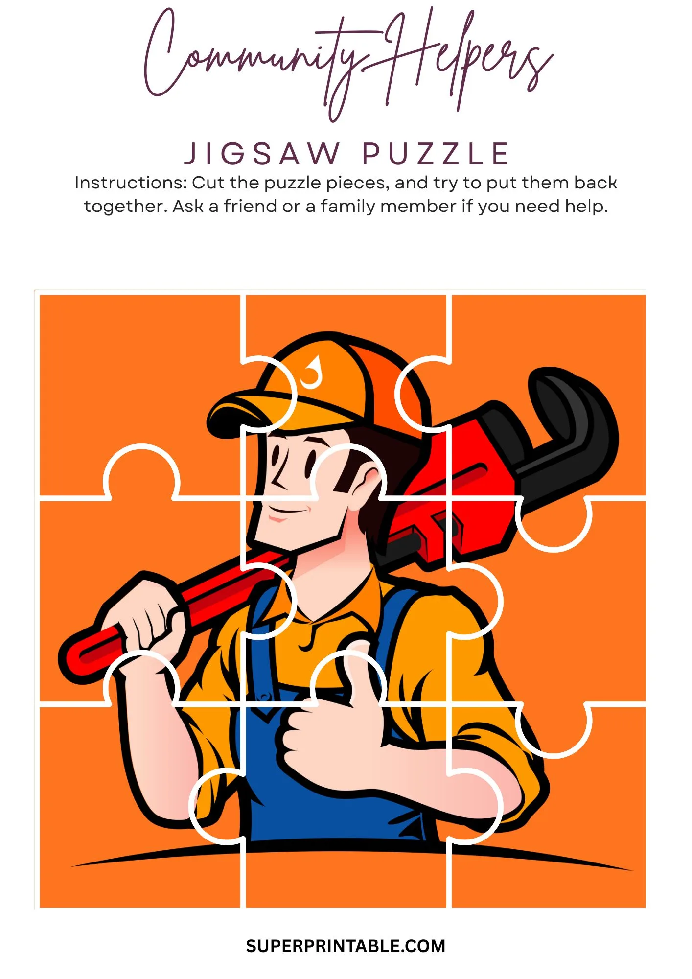 Community Helpers Jigsaw Puzzle Activity 5