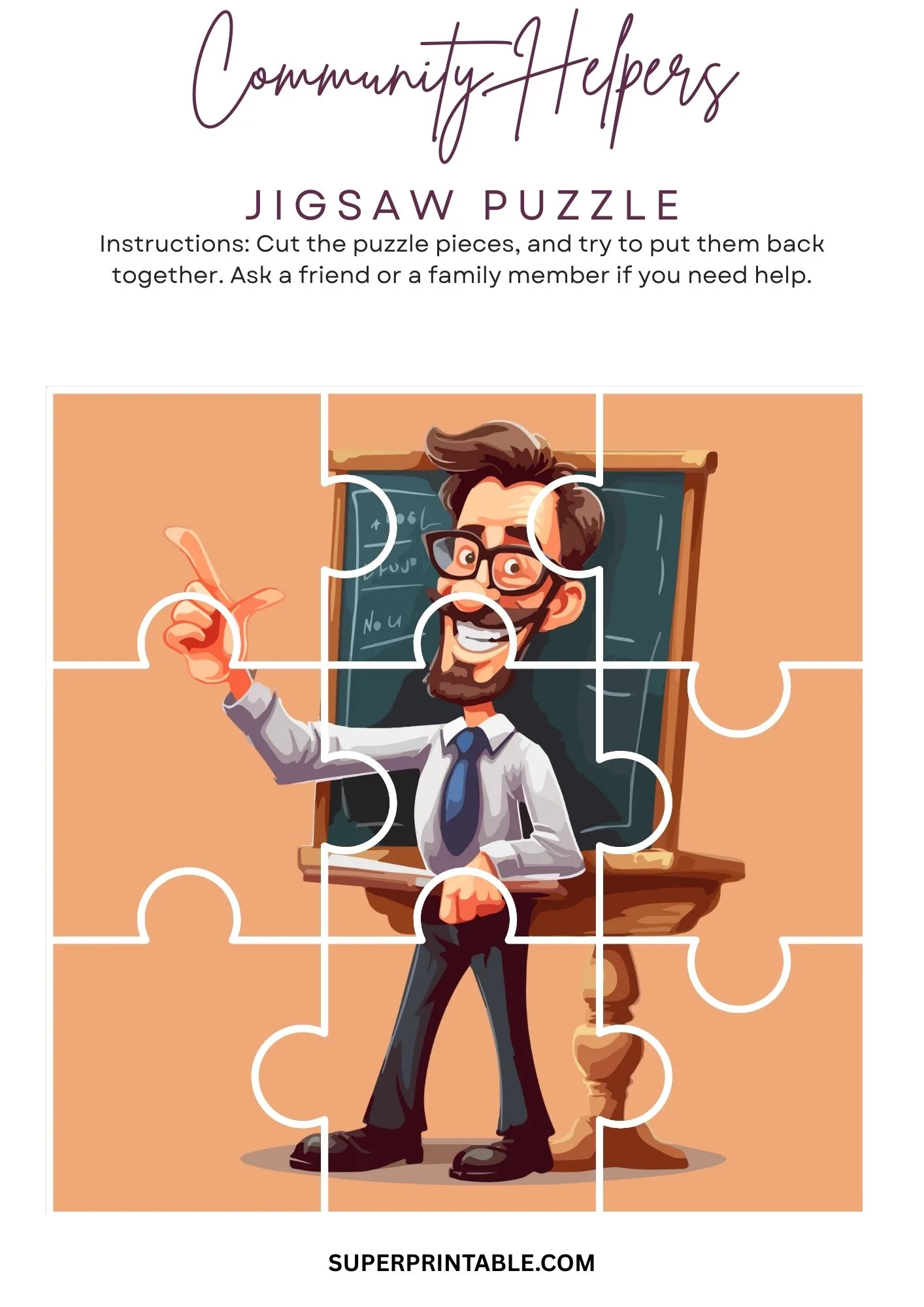 Community Helpers Jigsaw Puzzle Activity 7