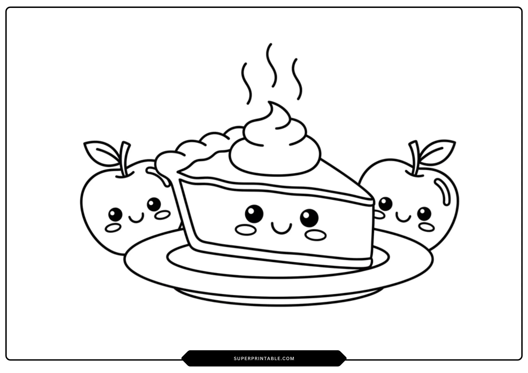 Cute Autumn Objects Coloring Set 2