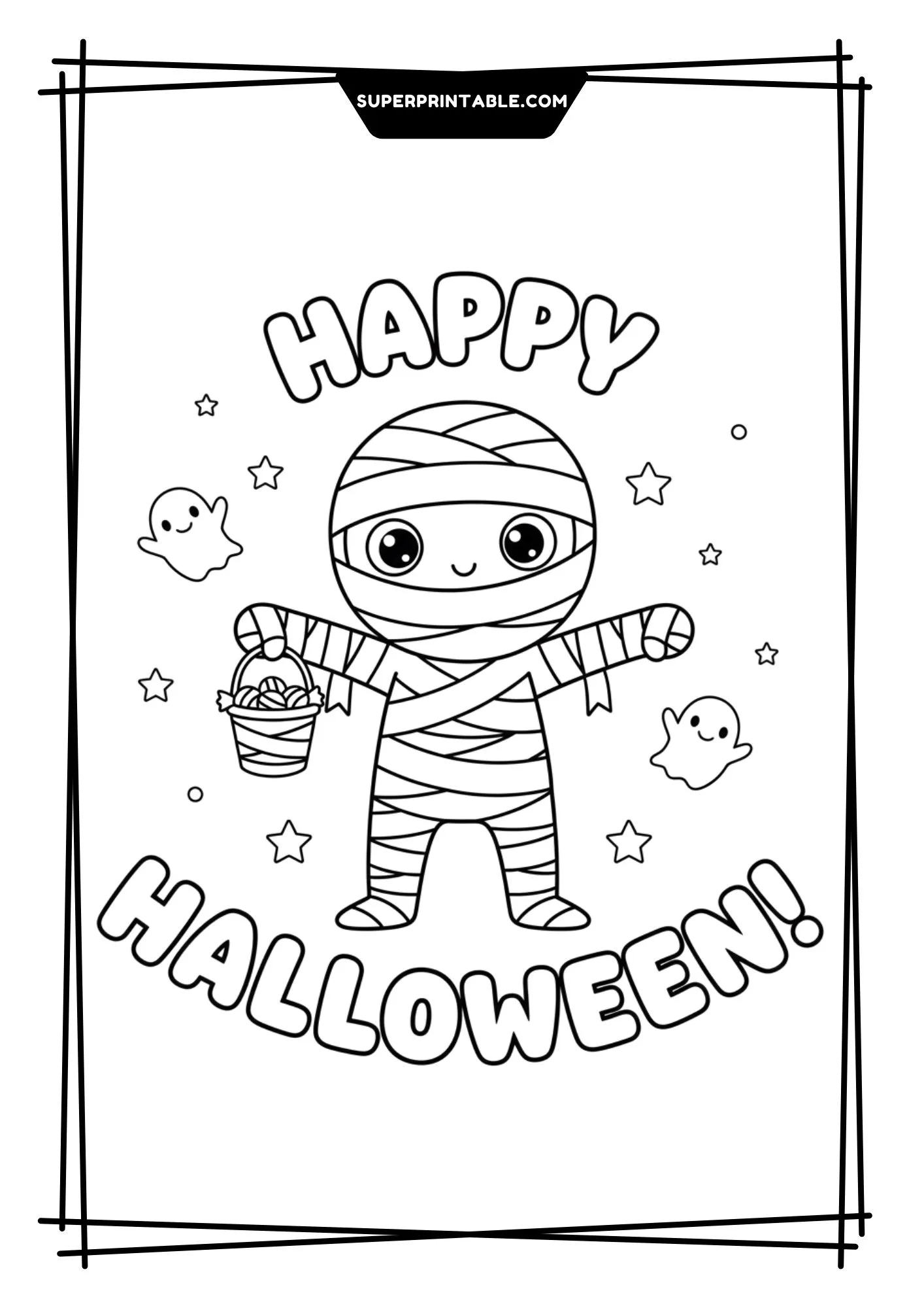 Cute Halloween Coloring Pages for Kids 1
