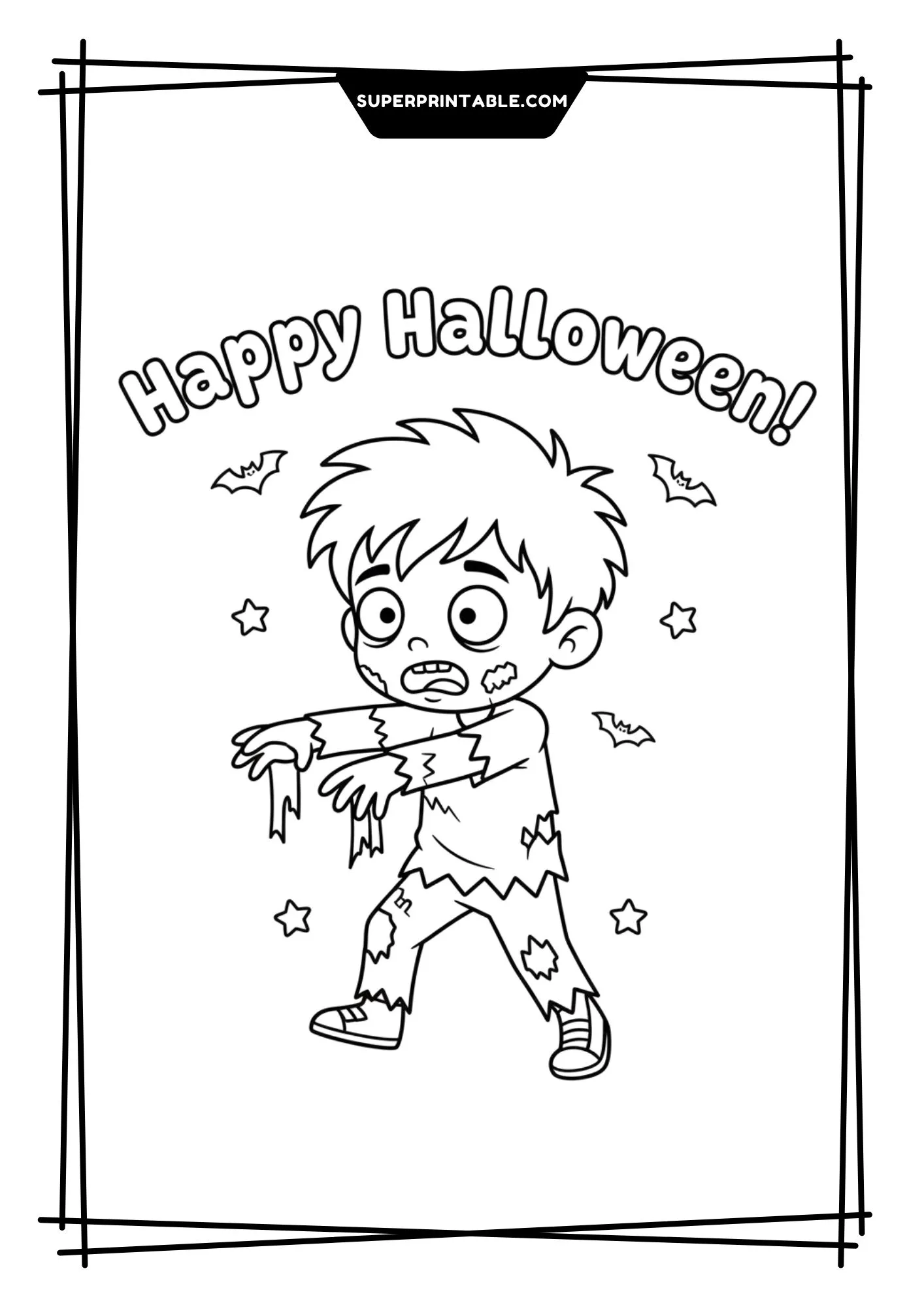 Cute Halloween Coloring Pages for Kids 2