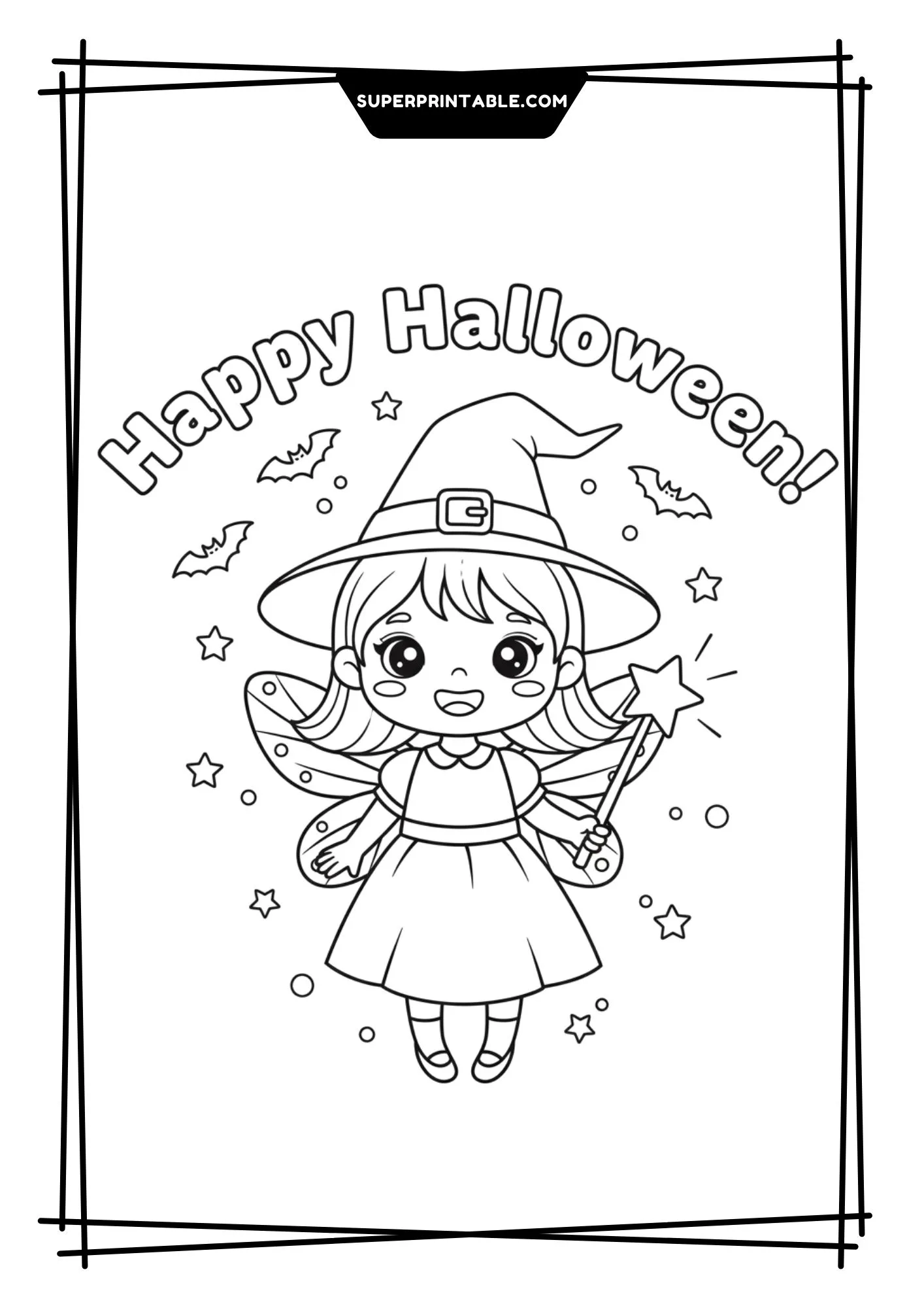 Cute Halloween Coloring Pages for Kids 3