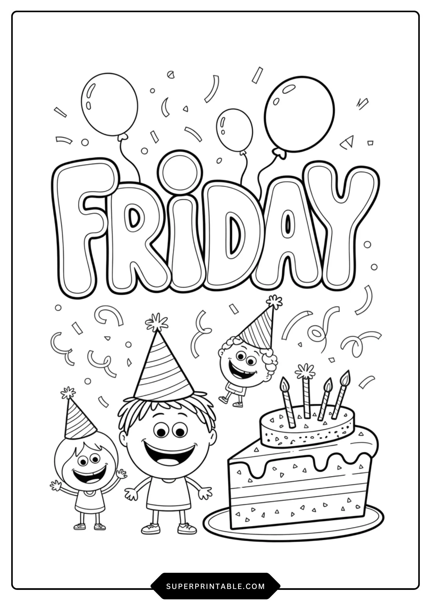 Days of the Week Coloring Pages 4