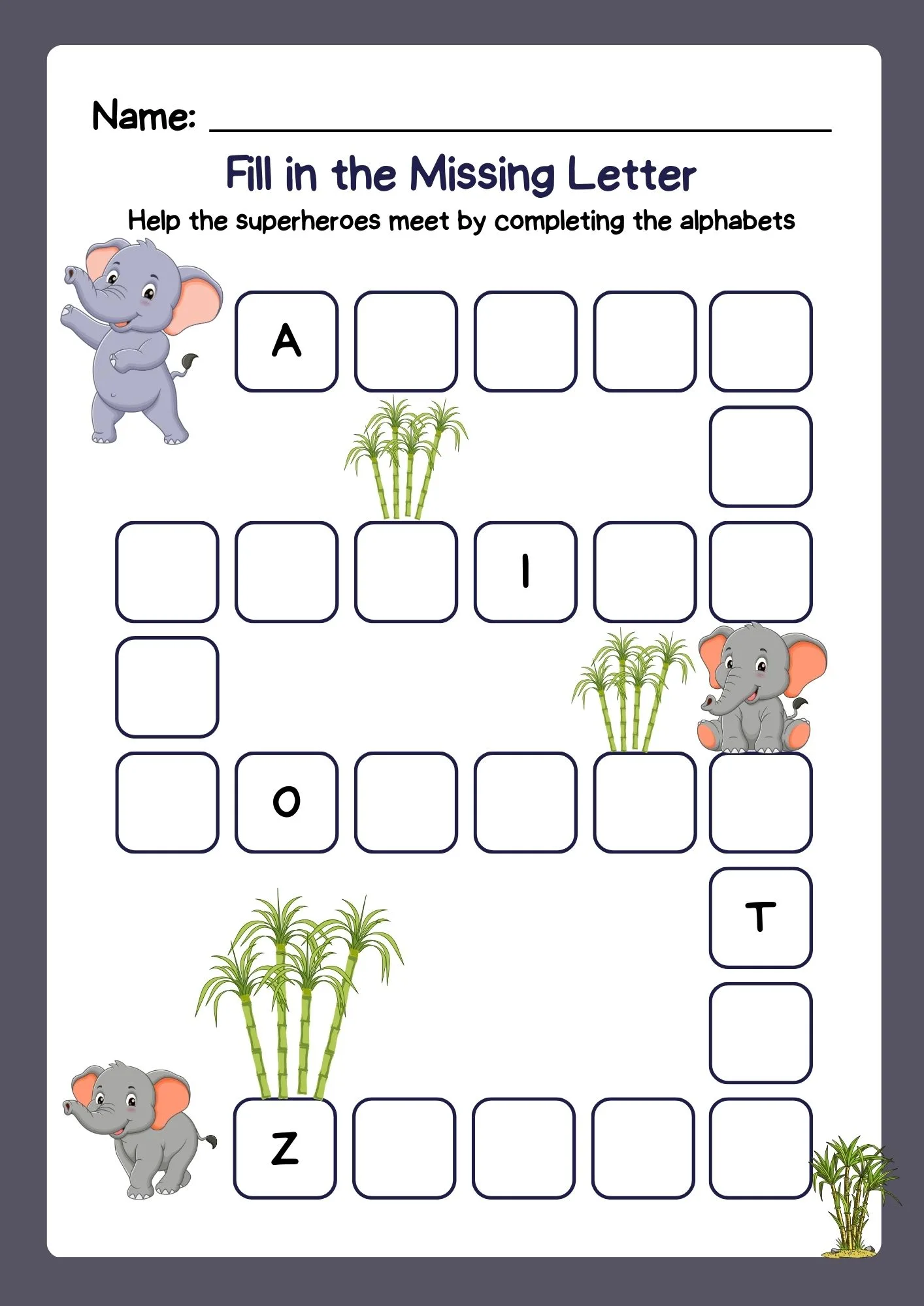 Fill in the Missing Letter 4