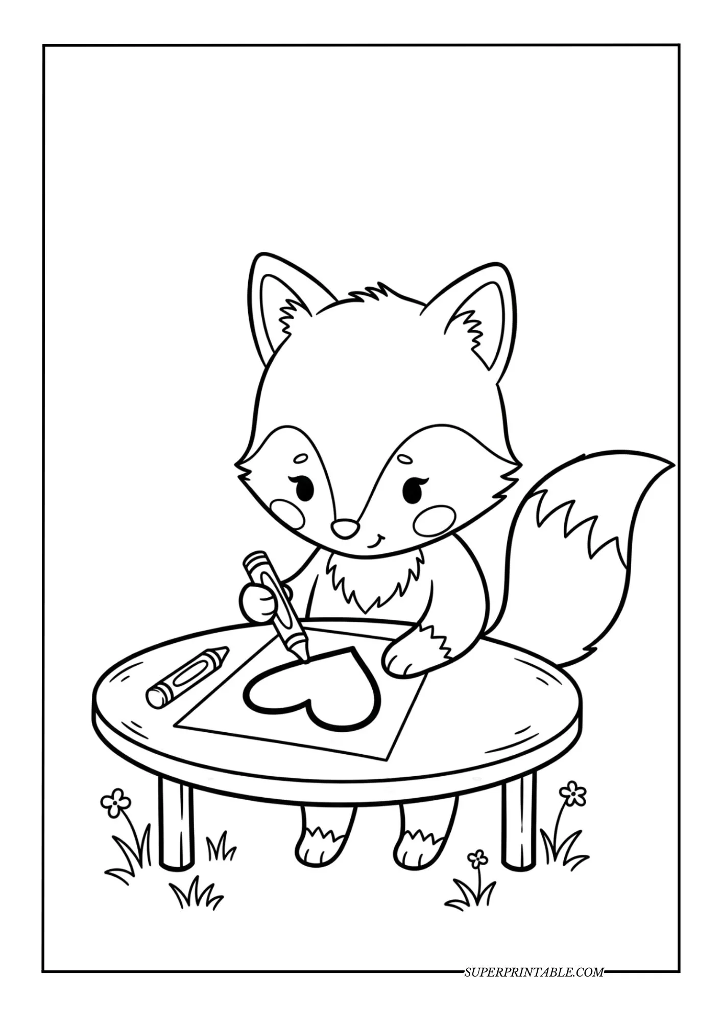 Fox Coloring Adventure Coloring Pages 10