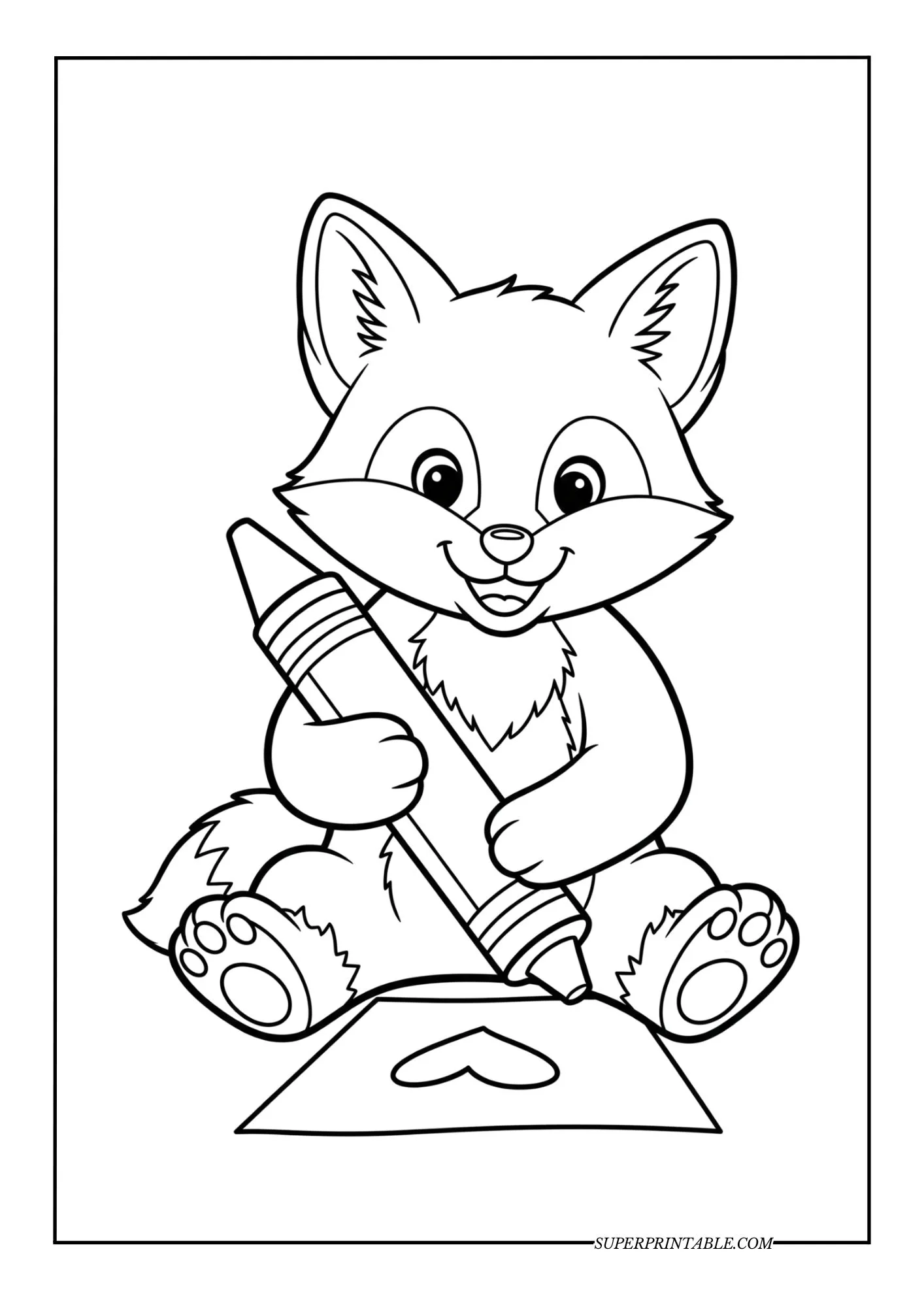 Fox Coloring Adventure Coloring Pages 2