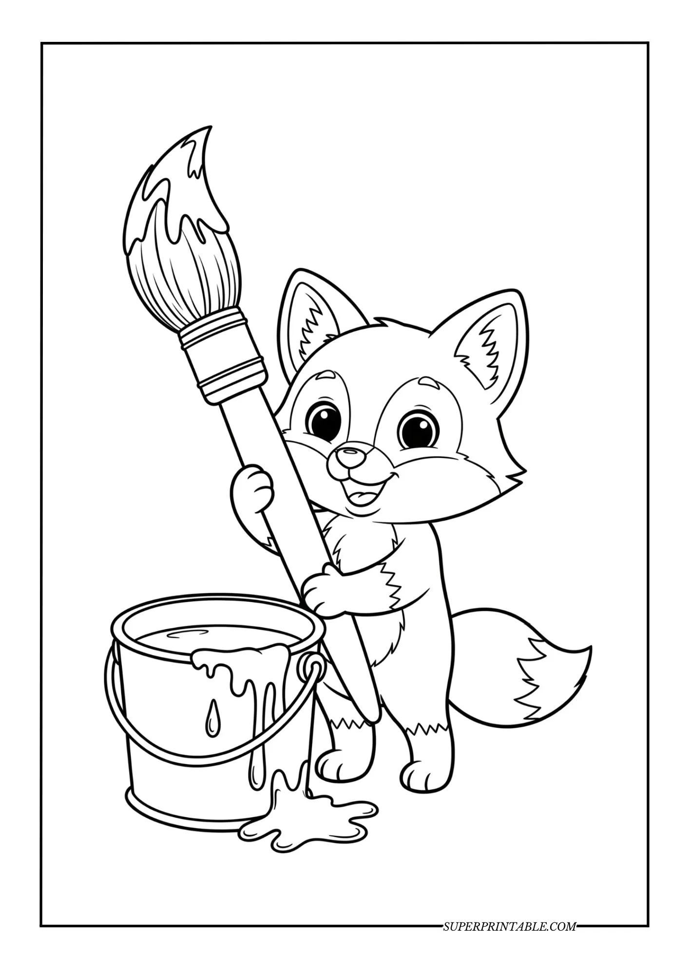 Fox Coloring Adventure Coloring Pages 3