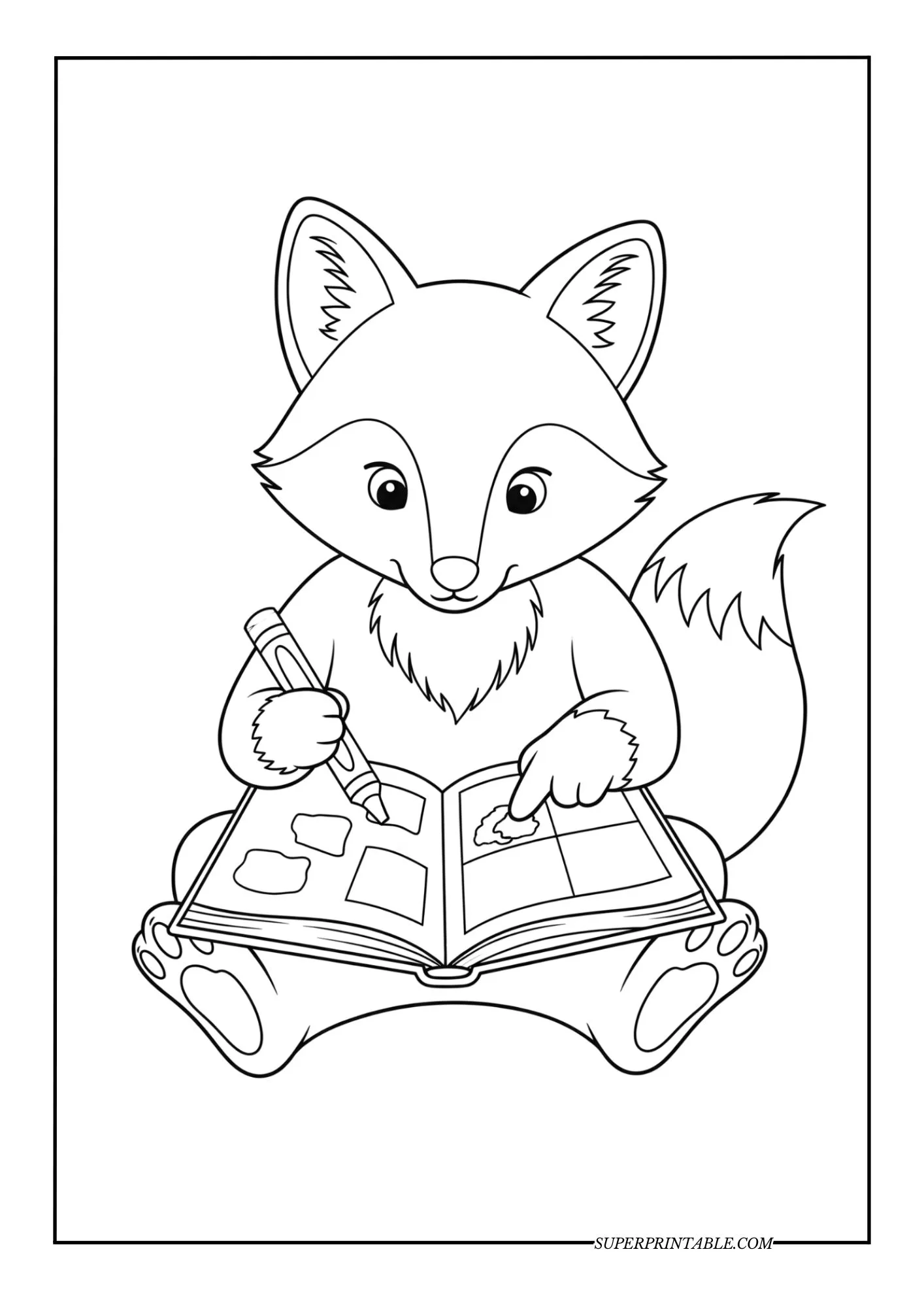 Fox Coloring Adventure Coloring Pages 4
