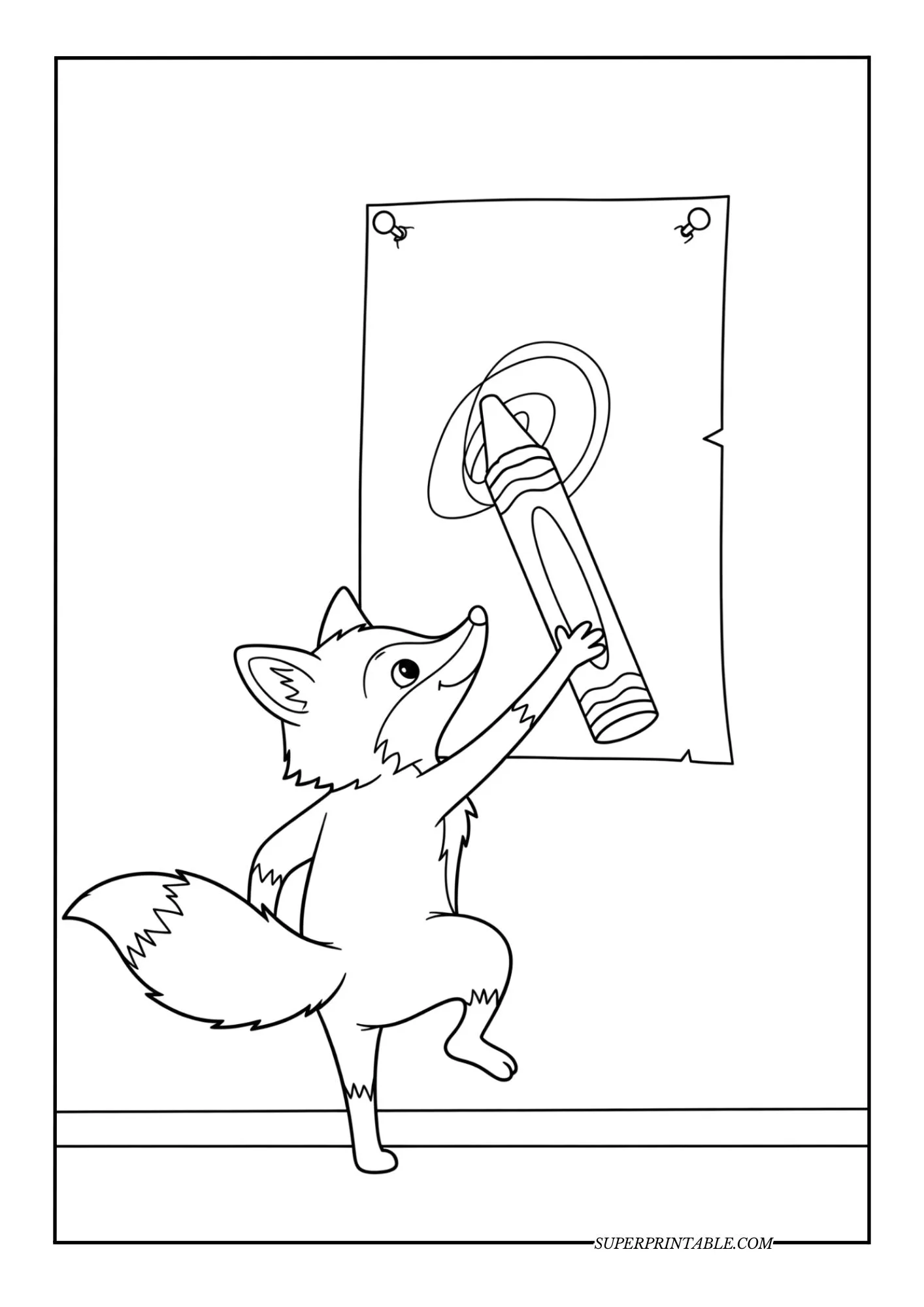 Fox Coloring Adventure Coloring Pages 5