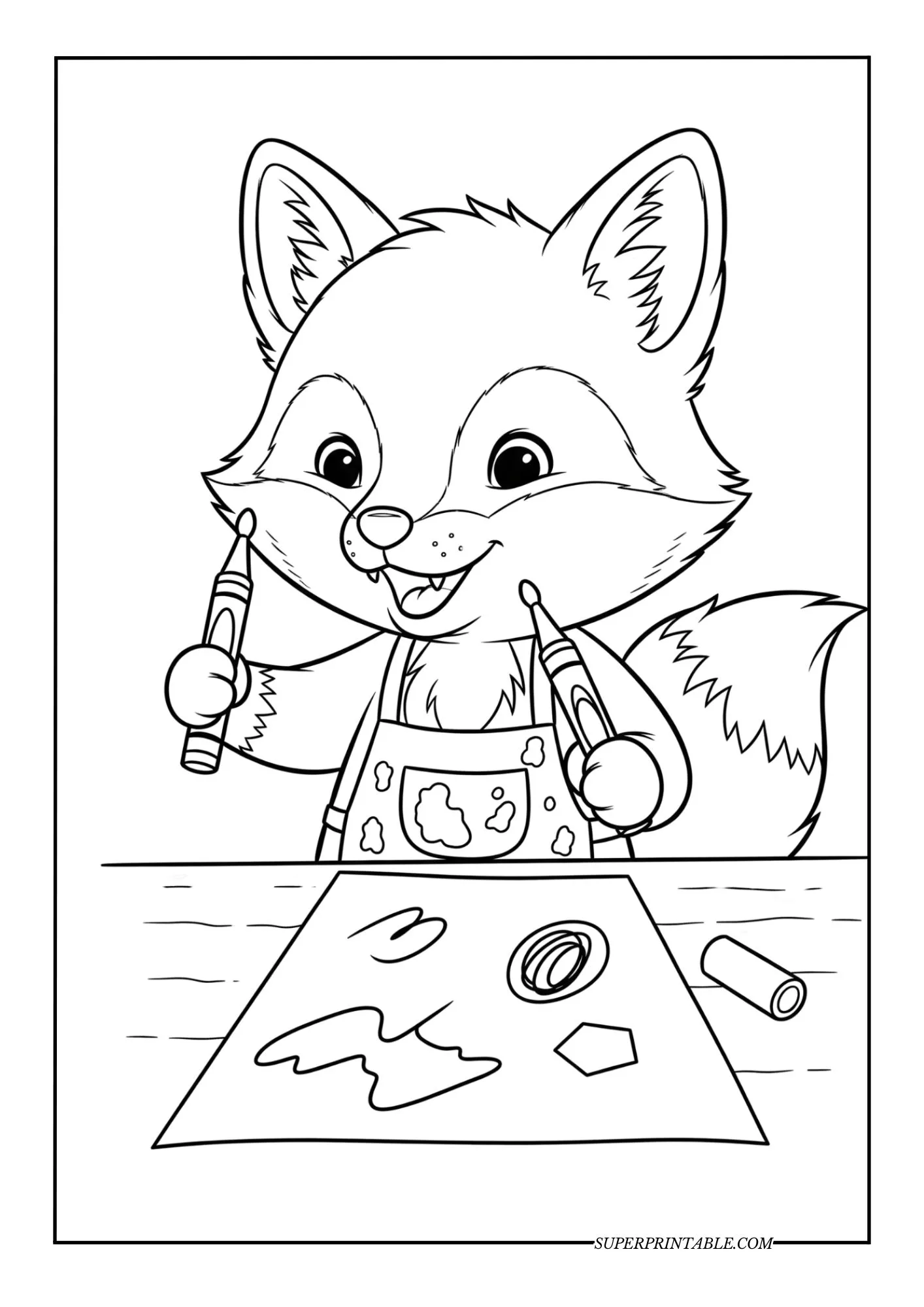 Fox Coloring Adventure Coloring Pages 6