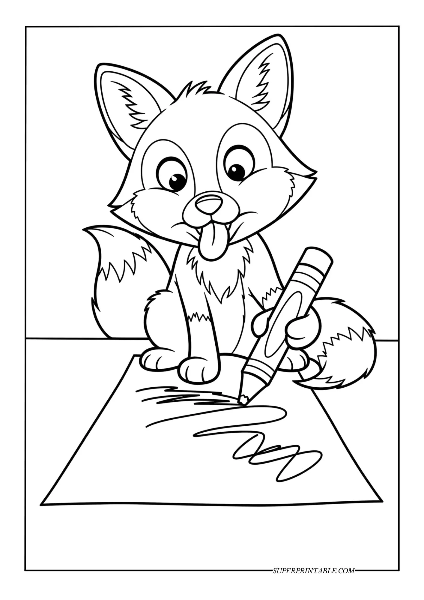 Fox Coloring Adventure Coloring Pages 7