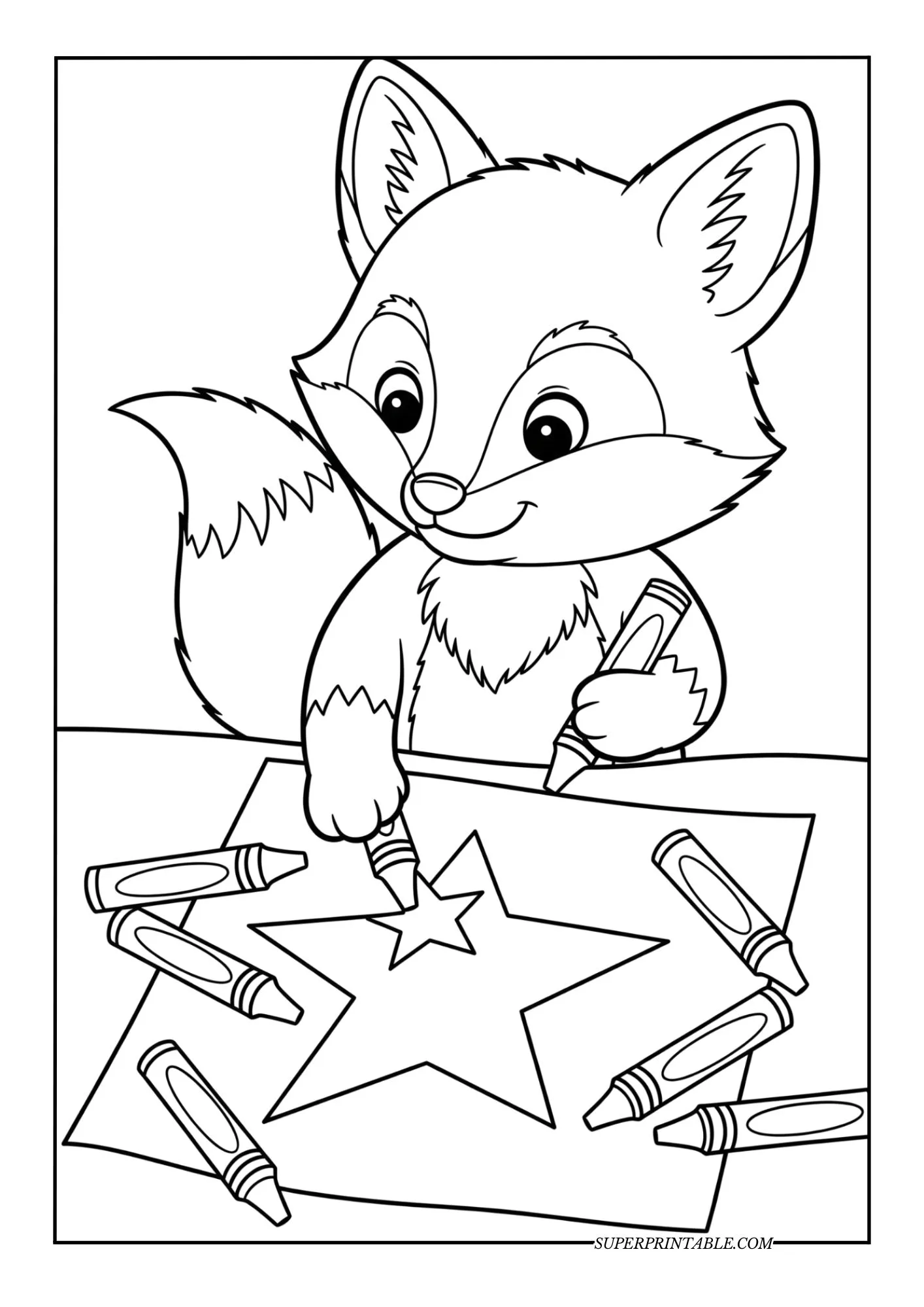 Fox Coloring Adventure Coloring Pages 8