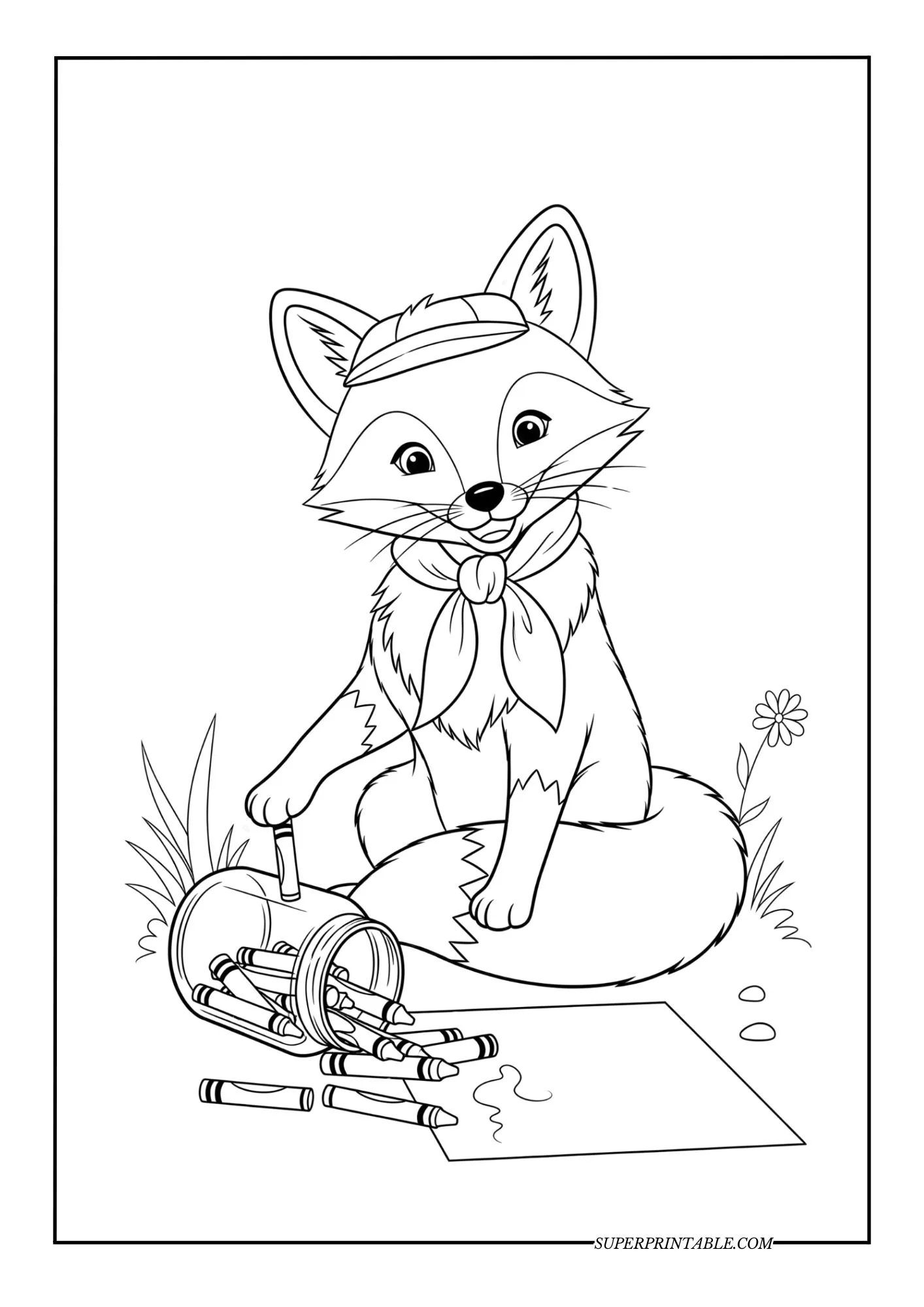 Fox Coloring Adventure Coloring Pages 9
