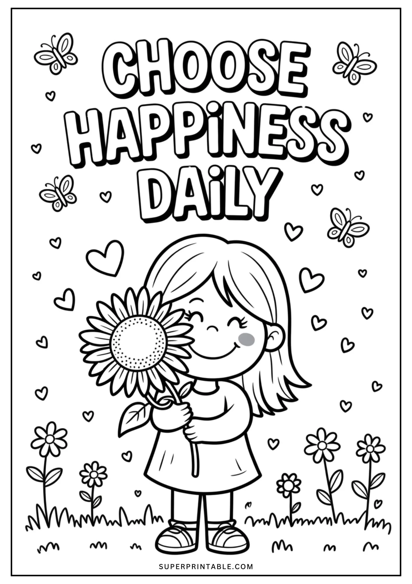Girl Motivational Coloring Pages 10