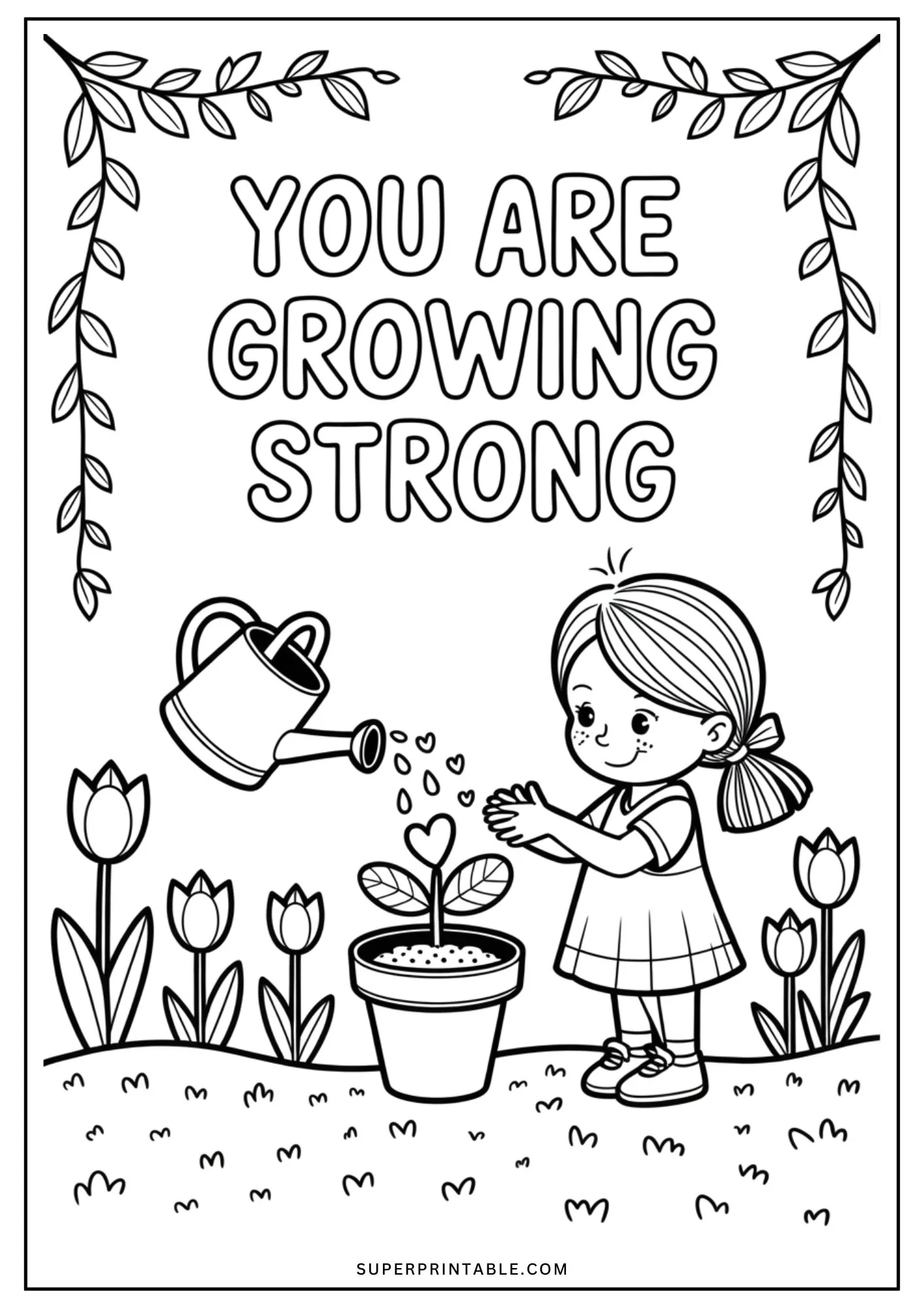 Girl Motivational Coloring Pages 2