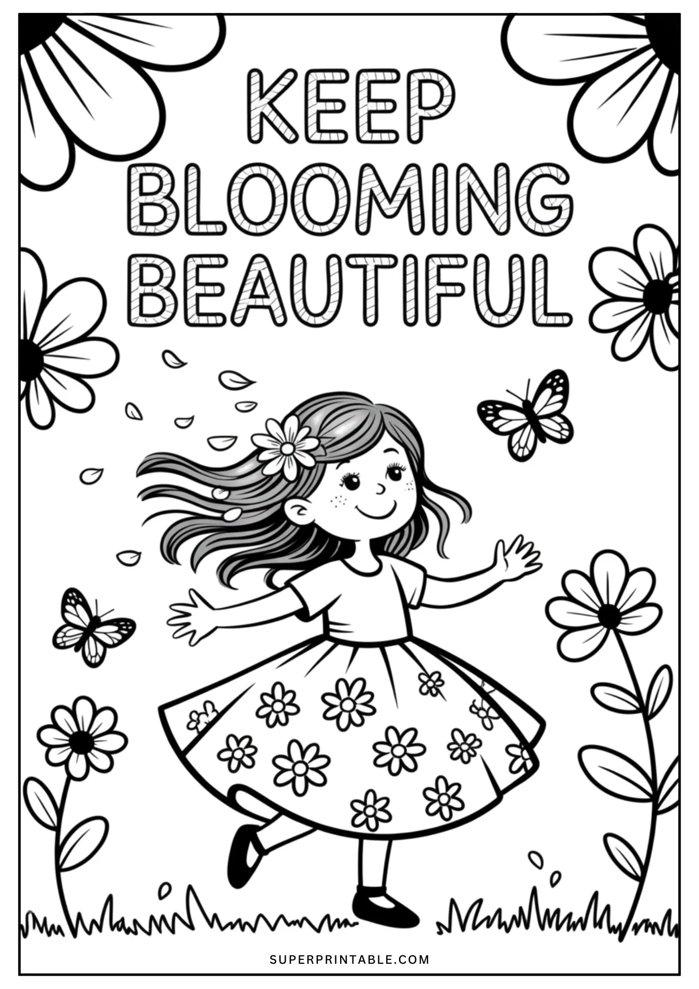 Girl Motivational Coloring Pages 4