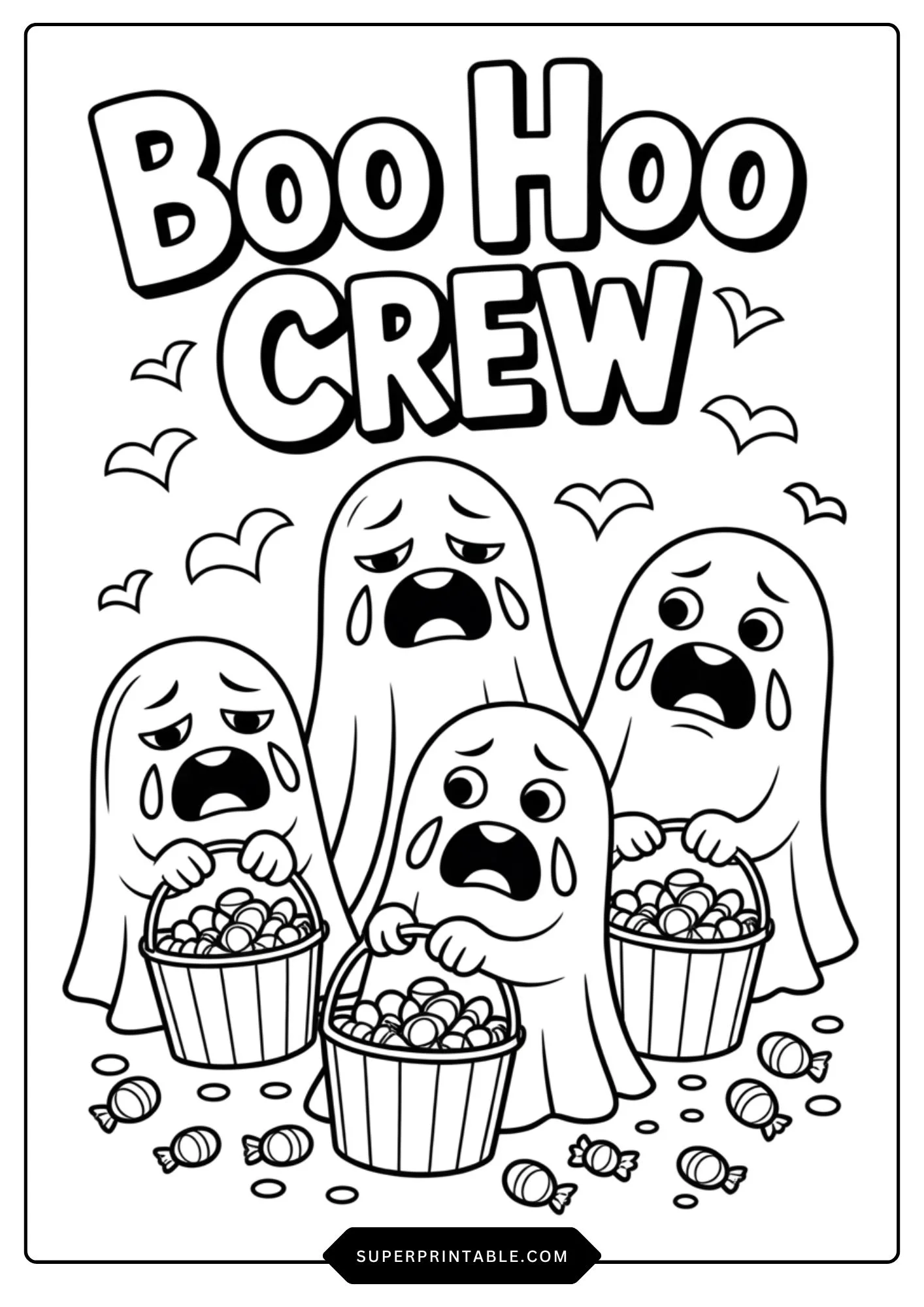 Halloween Funny Ghost & Horror Joke Coloring Pages 1