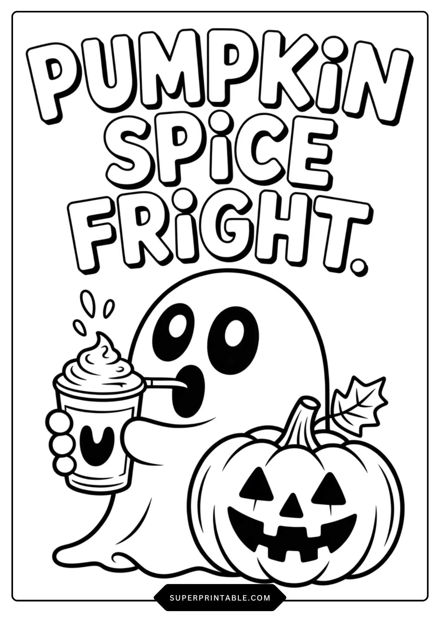 Halloween Funny Ghost & Horror Joke Coloring Pages 2