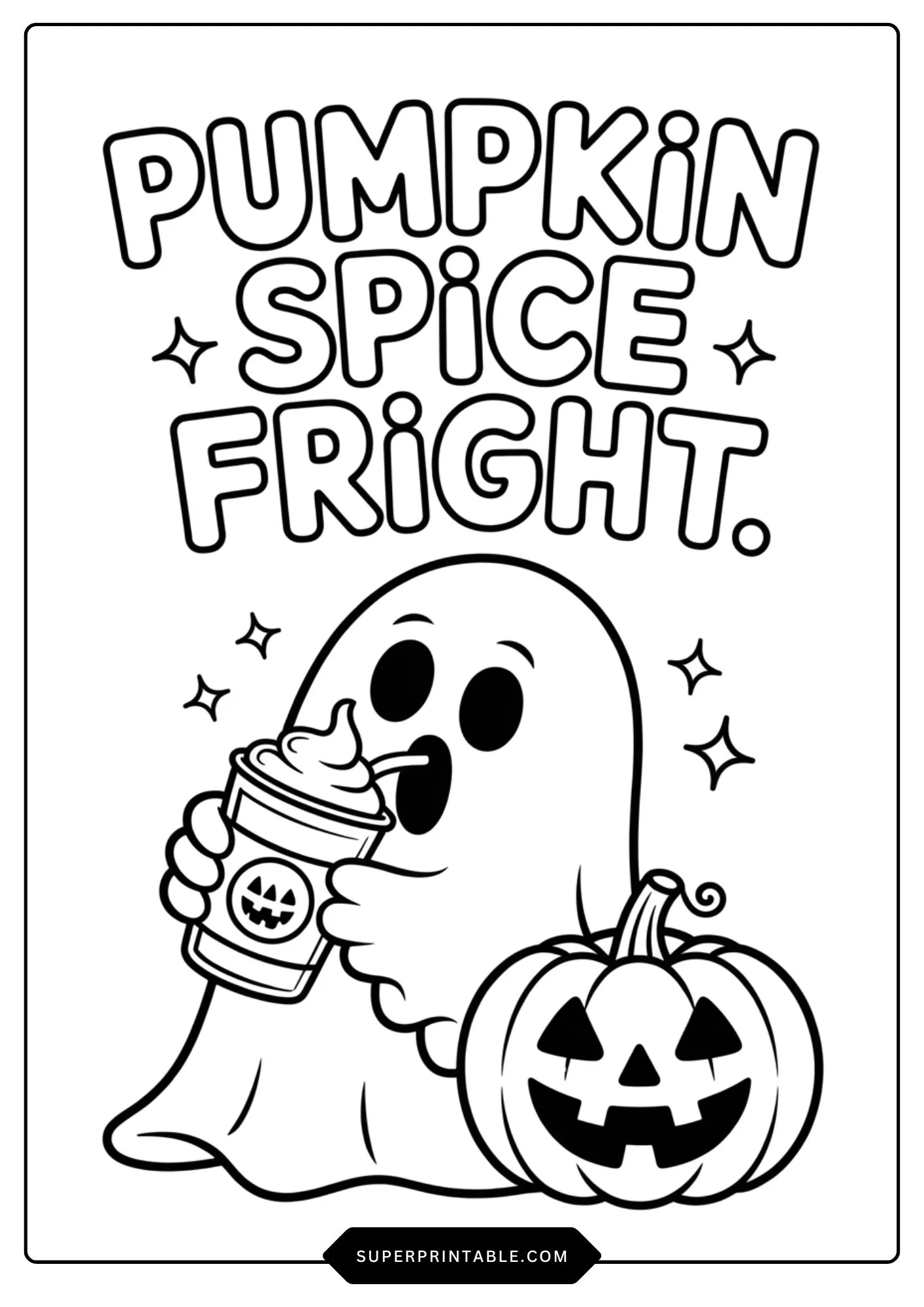 Halloween Funny Ghost & Horror Joke Coloring Pages 4