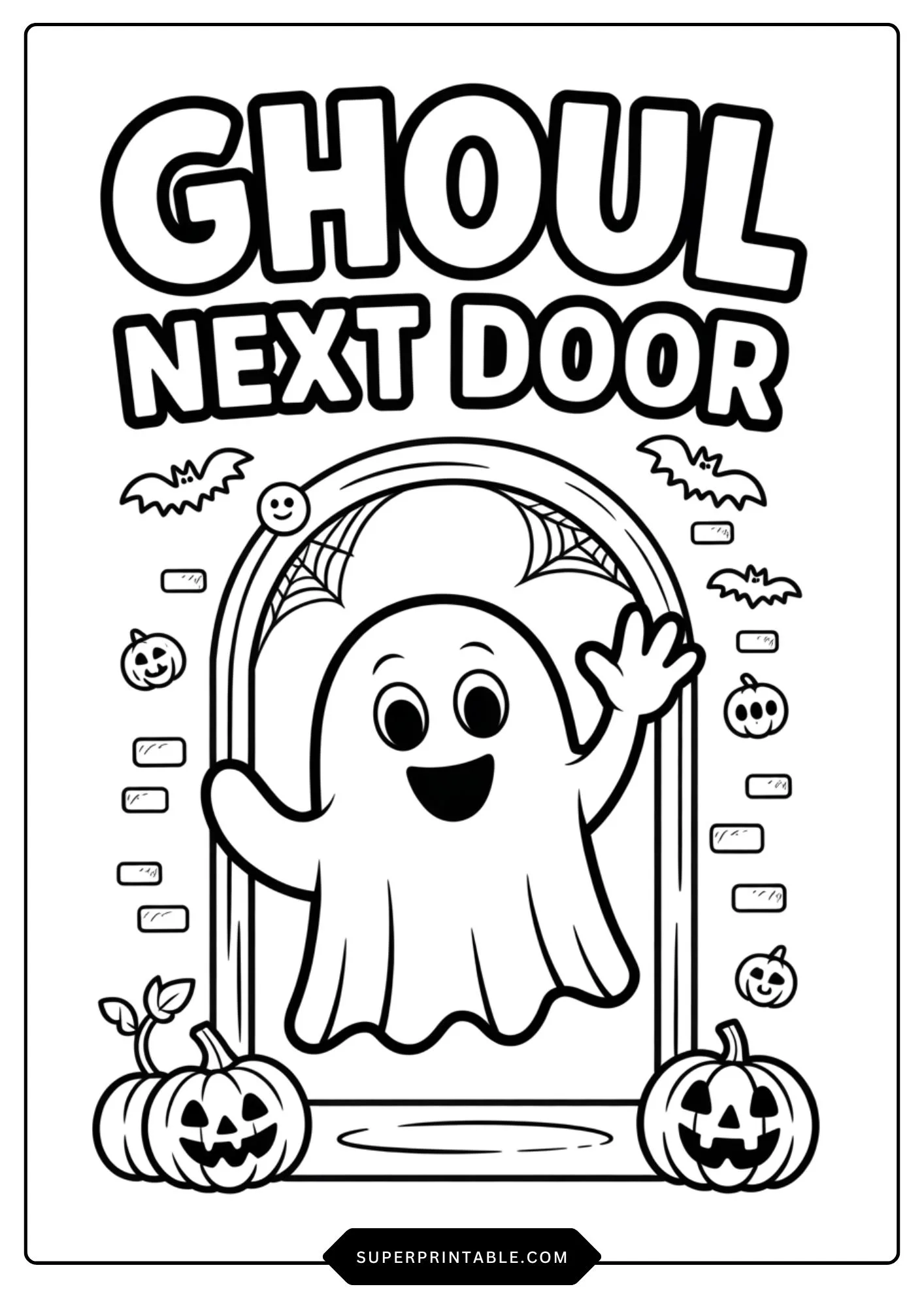 Halloween Funny Ghost & Horror Joke Coloring Pages 5