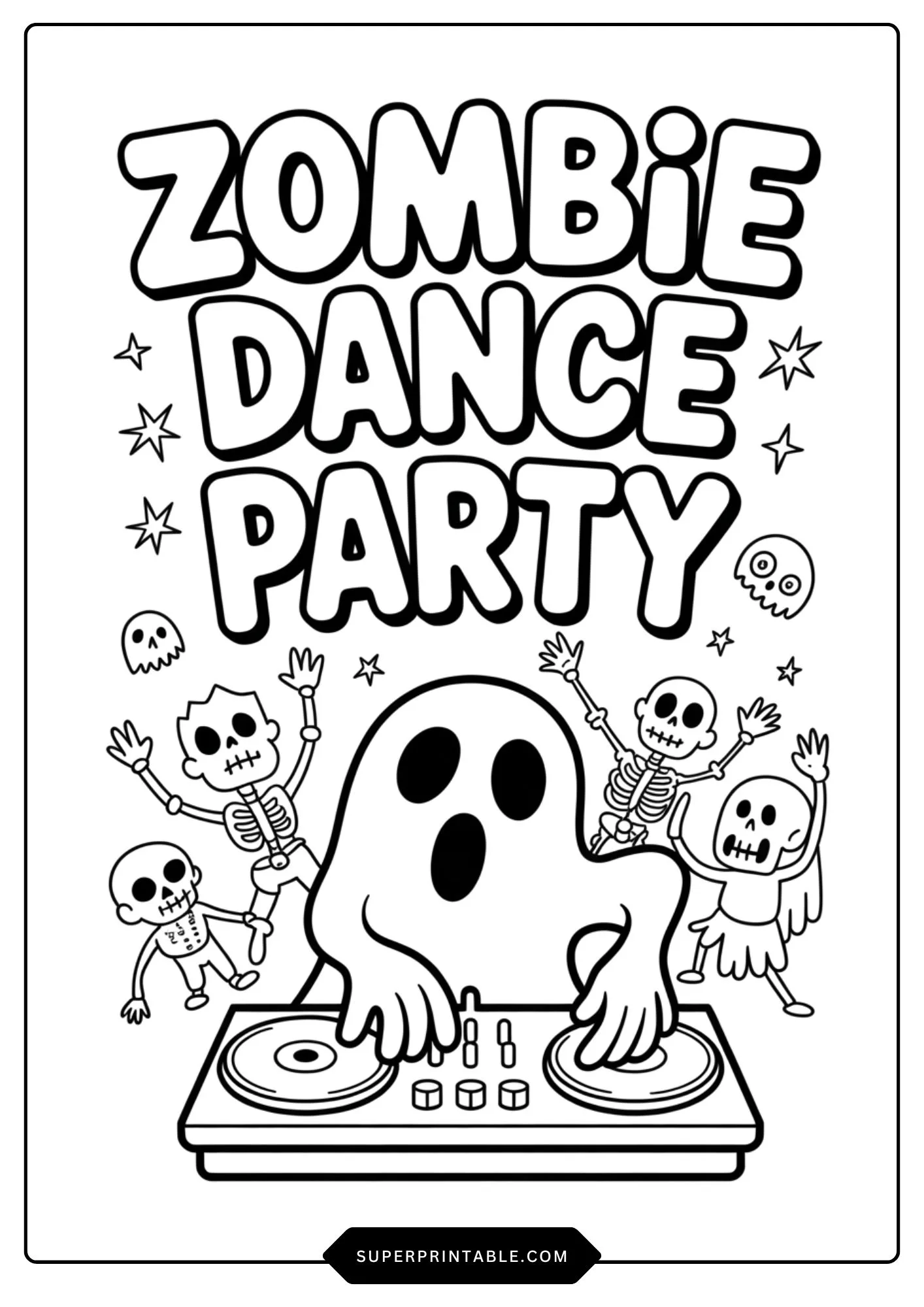 Halloween Funny Ghost & Horror Joke Coloring Pages 7