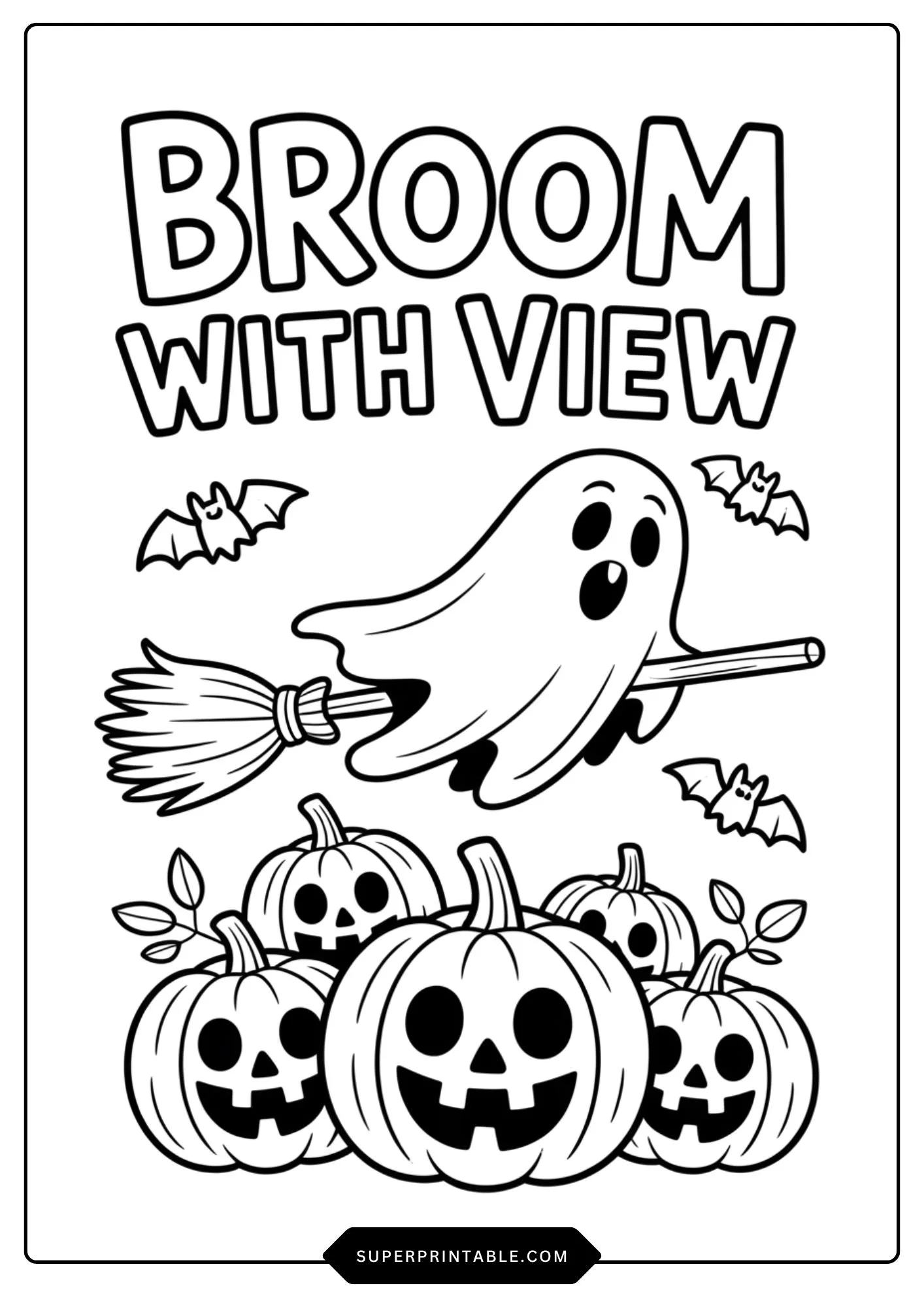Halloween Funny Ghost & Horror Joke Coloring Pages 8