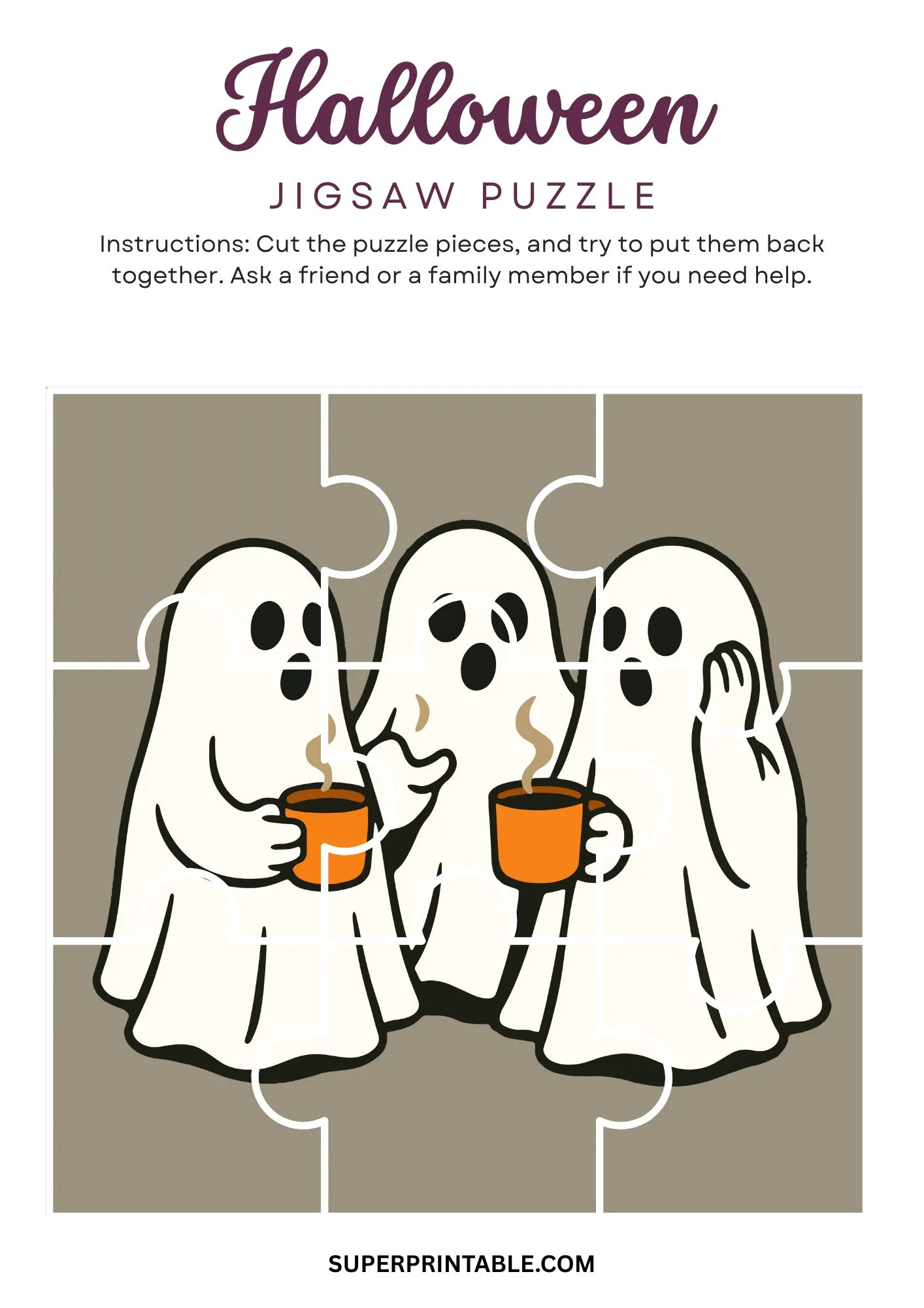 Halloween Jigsaw Puzzle Activity 13
