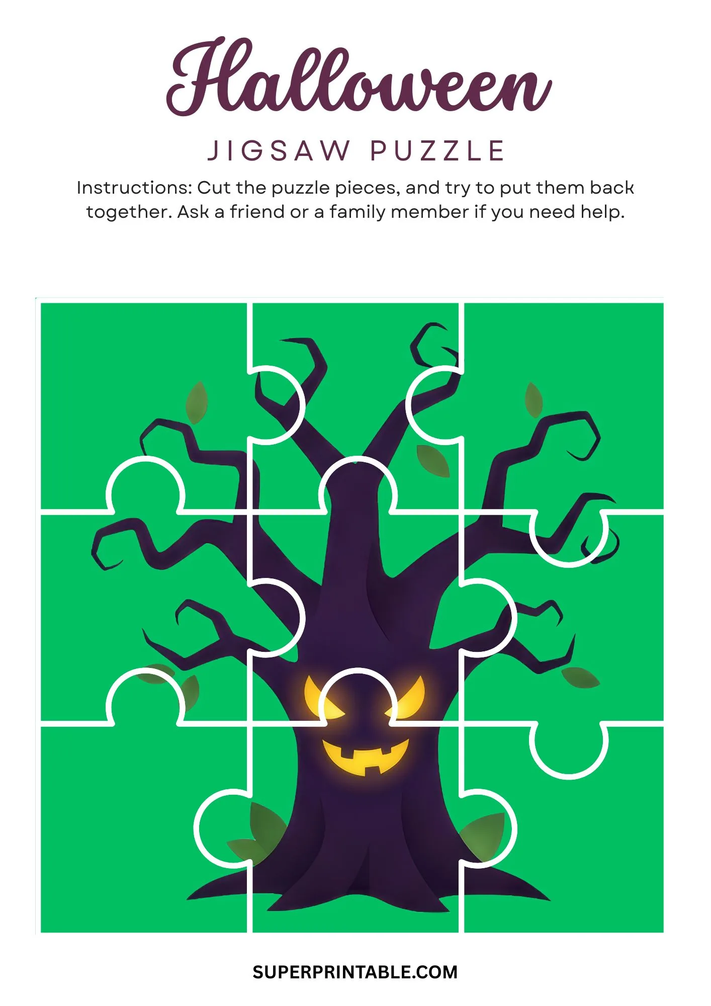 Halloween Jigsaw Puzzle Activity 17
