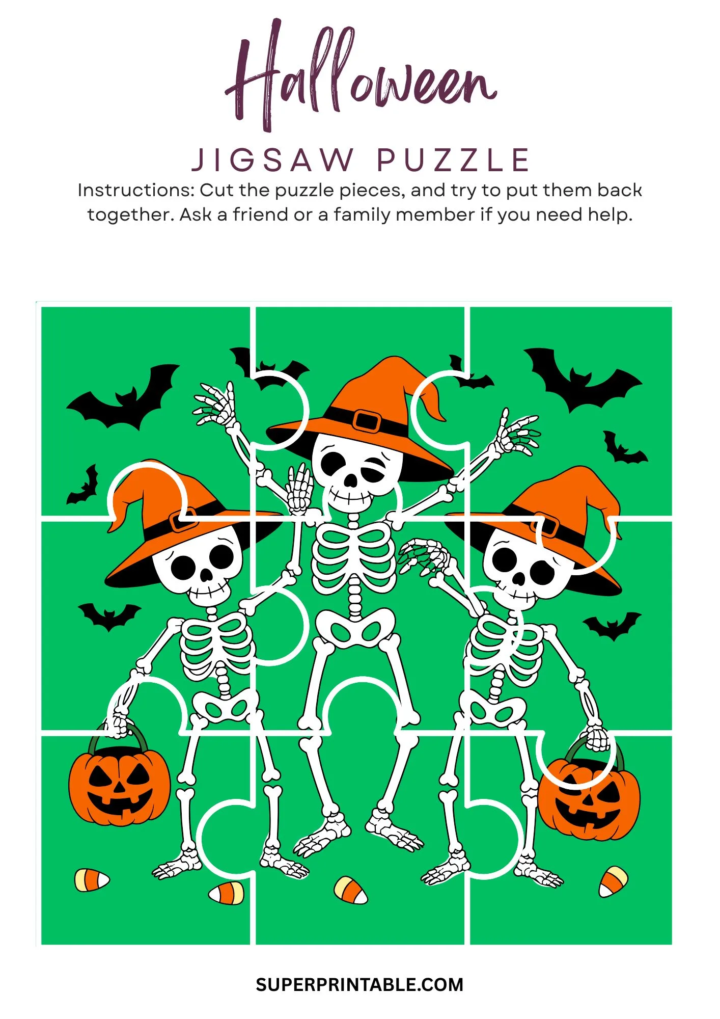 Halloween Jigsaw Puzzle Activity 3