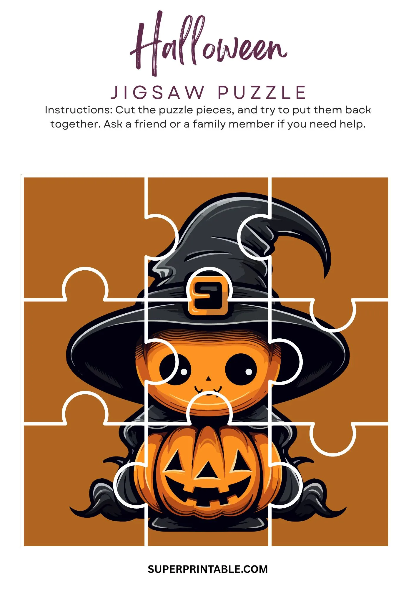 Halloween Jigsaw Puzzle Activity 4